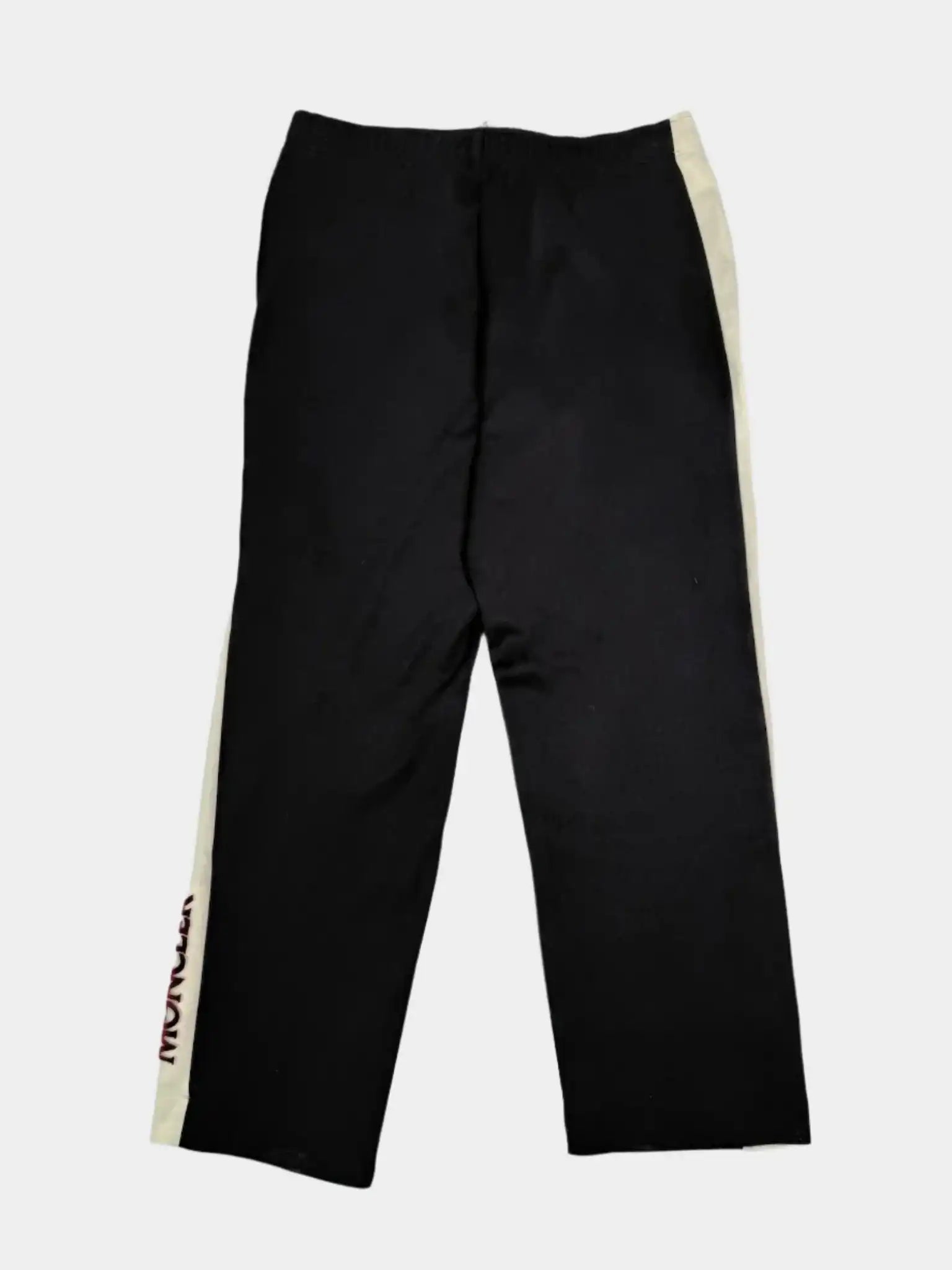 Black Two-Tone Pants With White Side Band