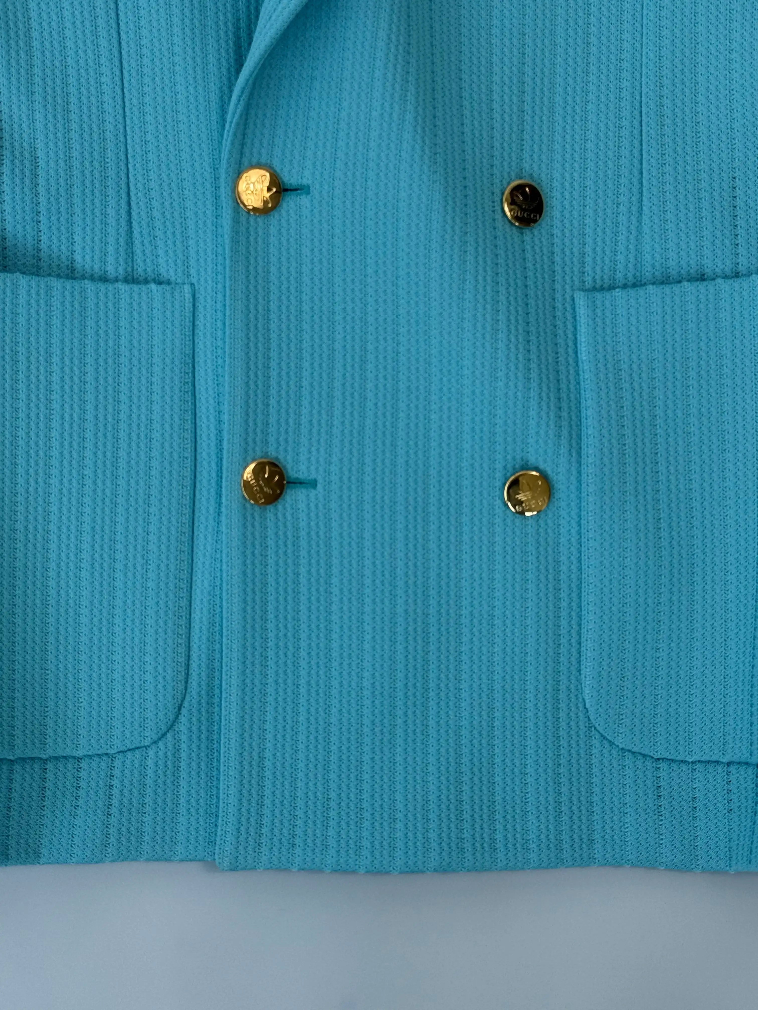 Double Breasted Blazer With Logo