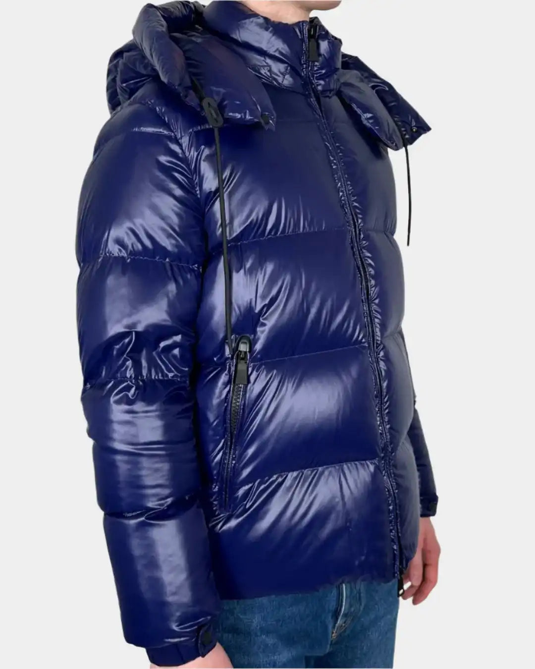 Giacca con cappuccio rimovibile blu navy