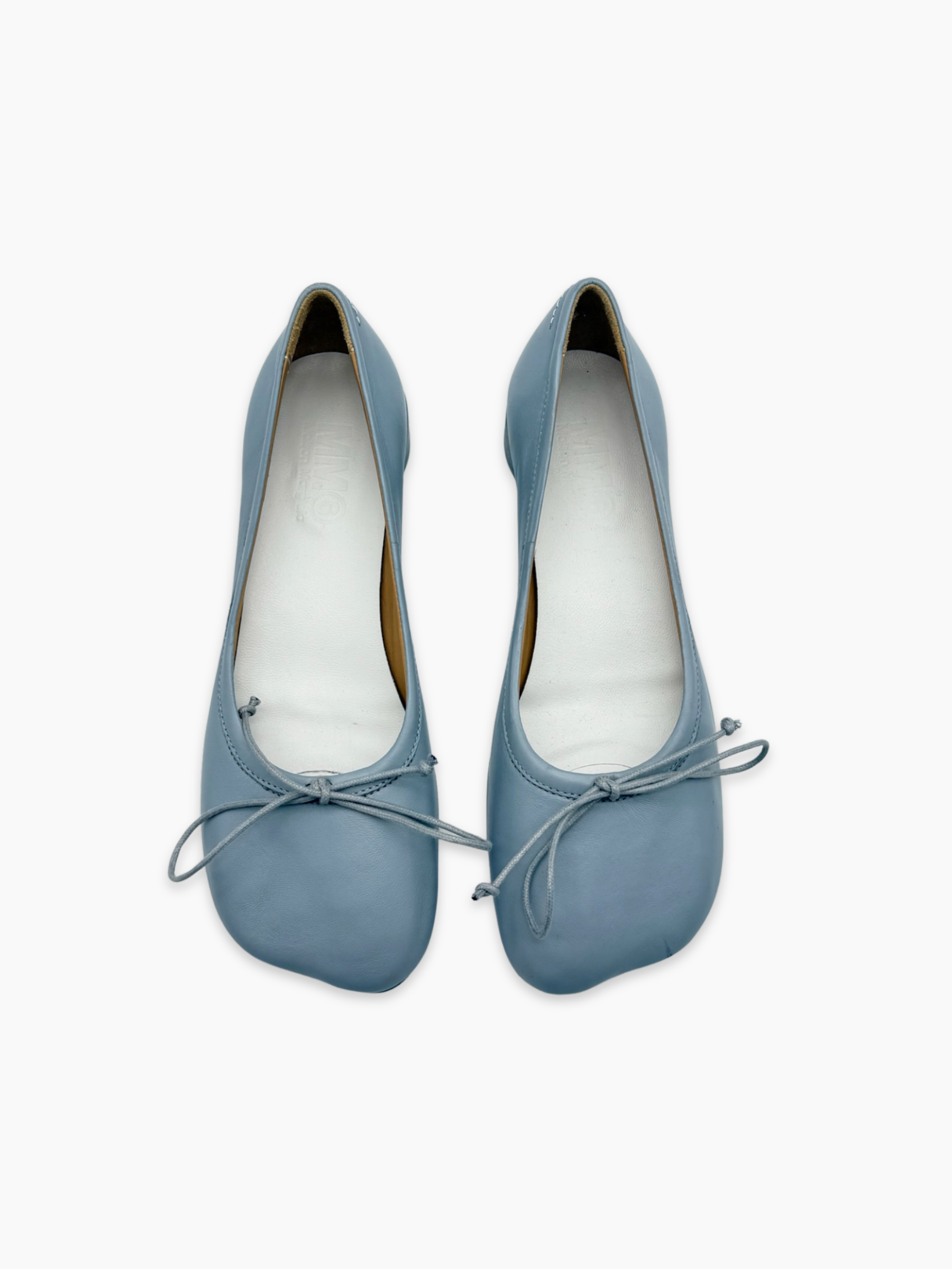 Ballerine Celesti In Pelle