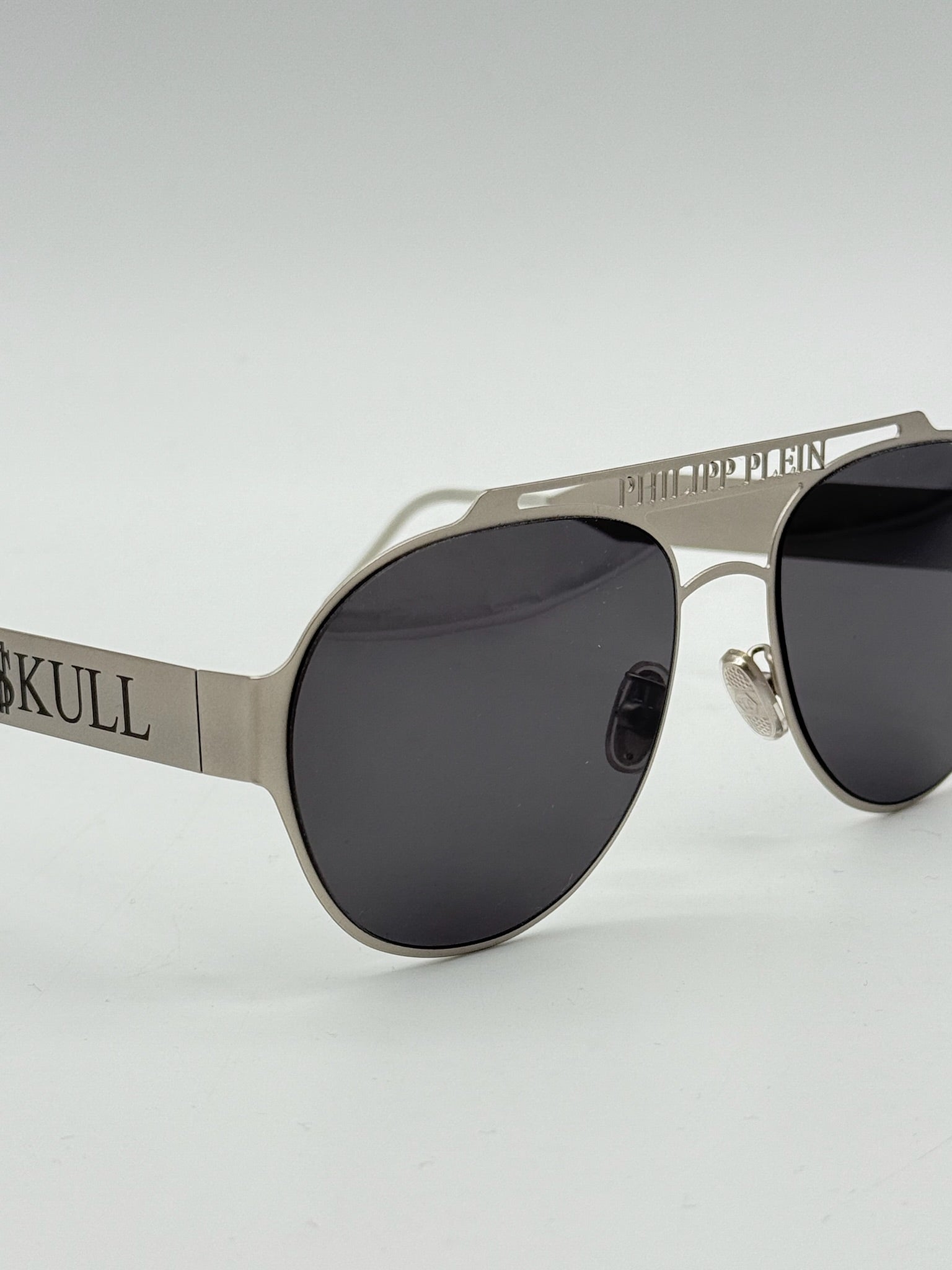 Black Glasses With Matte Silver Frame