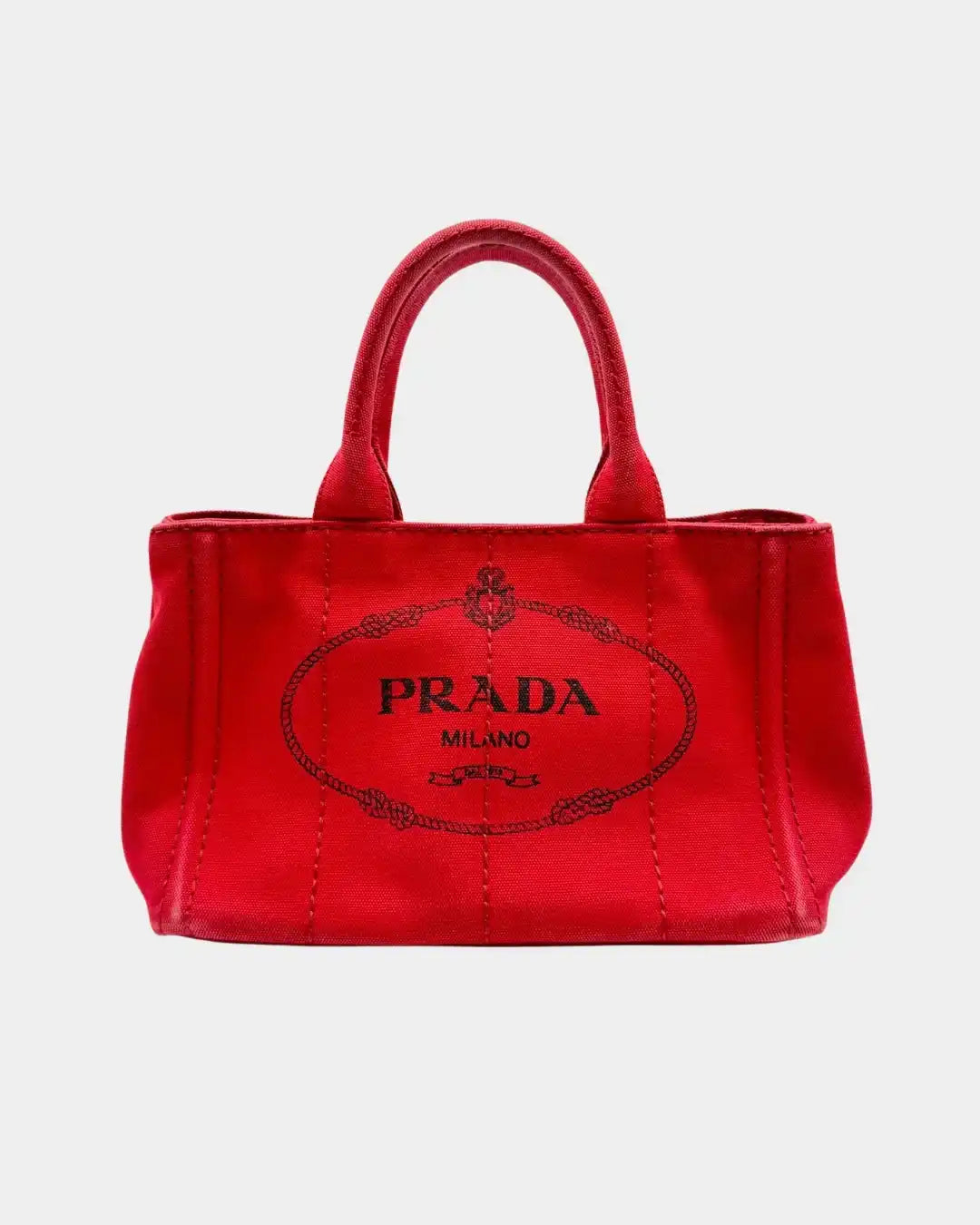 Borsa Canvas Canapa Logo Satchel Rossa
