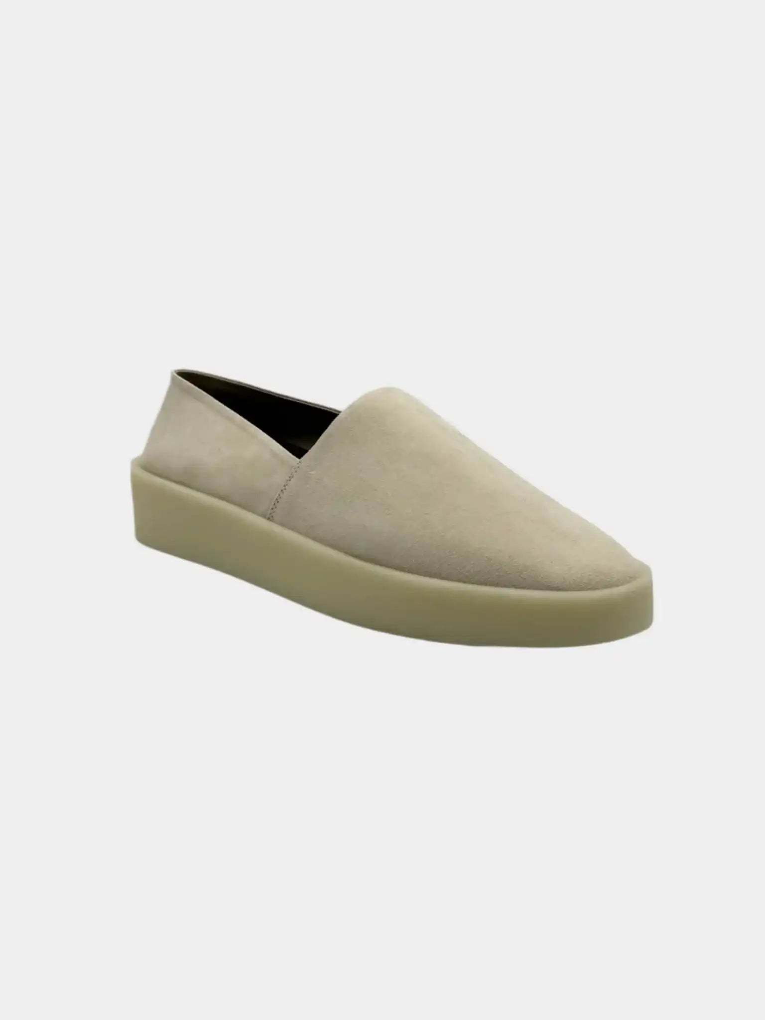 Mocassini In Suede Cream