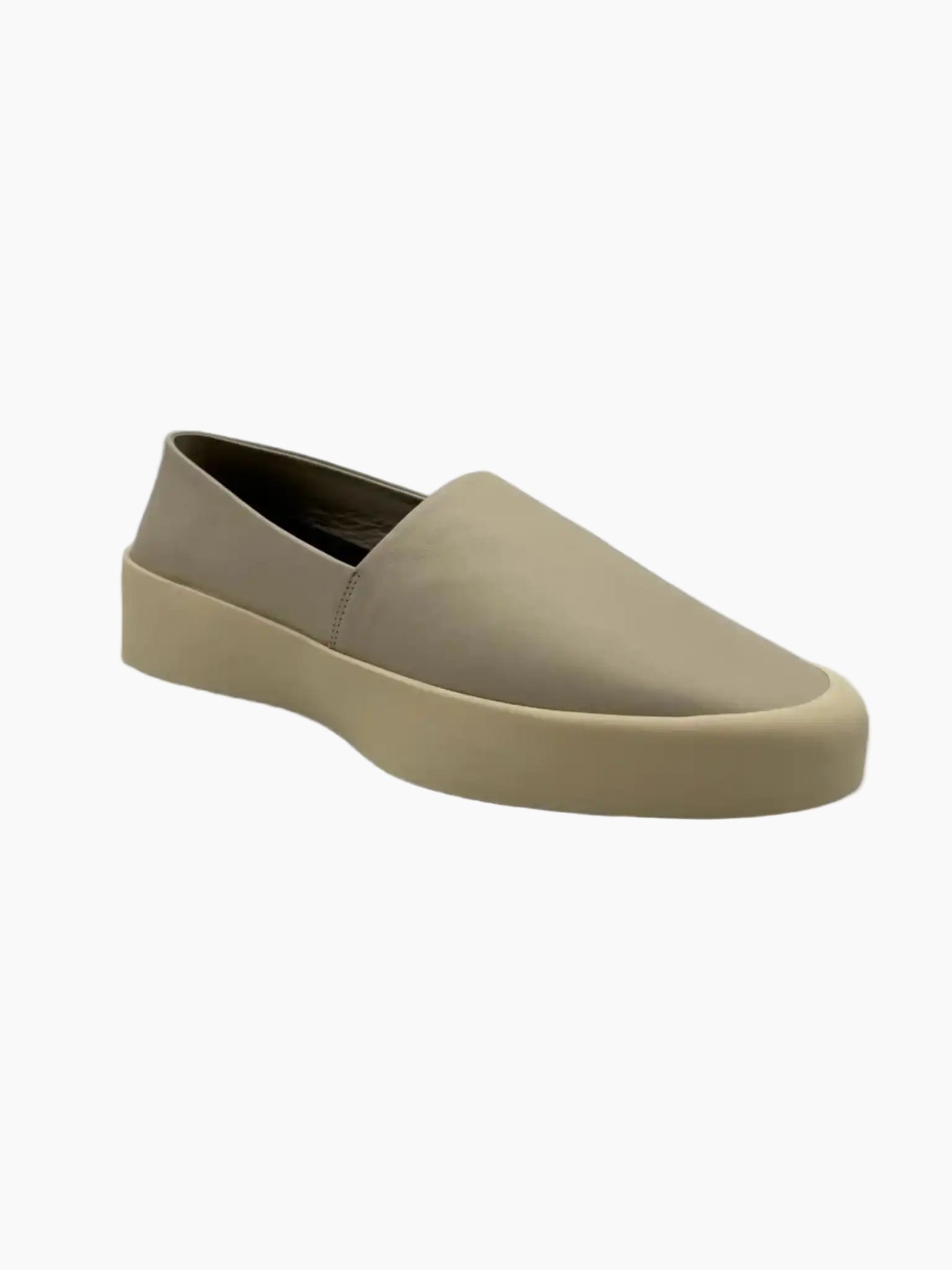 Beige Leather Loafers