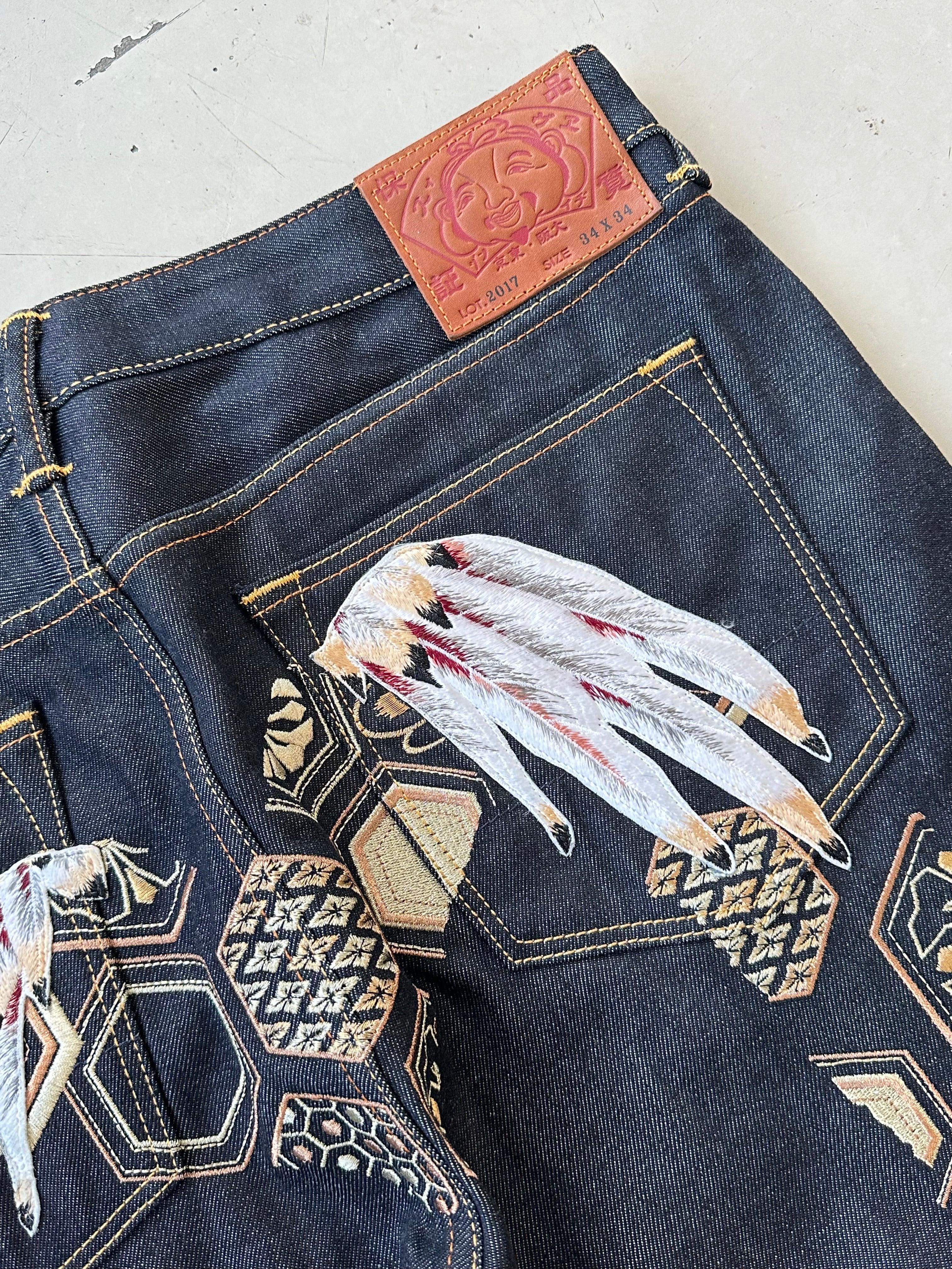 Angel Embroidery Jeans