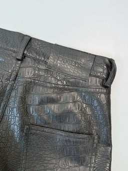 Pantaloni Lunghi In Eco-Pelle Effetto Pitonato