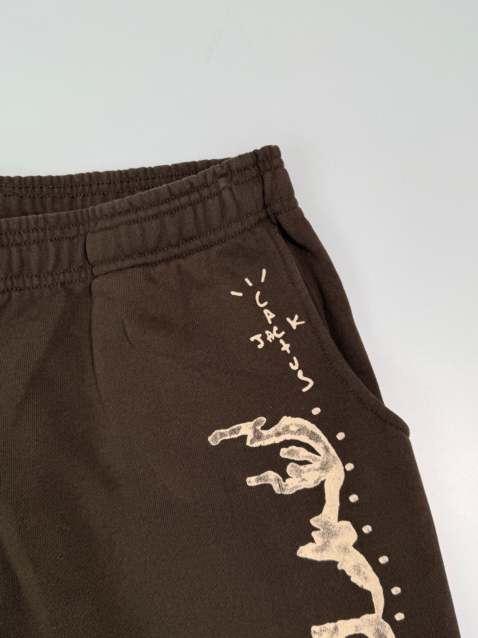 Pantaloni Marroni Travis Scott Flare Con Stampa E Dettagli Grafici