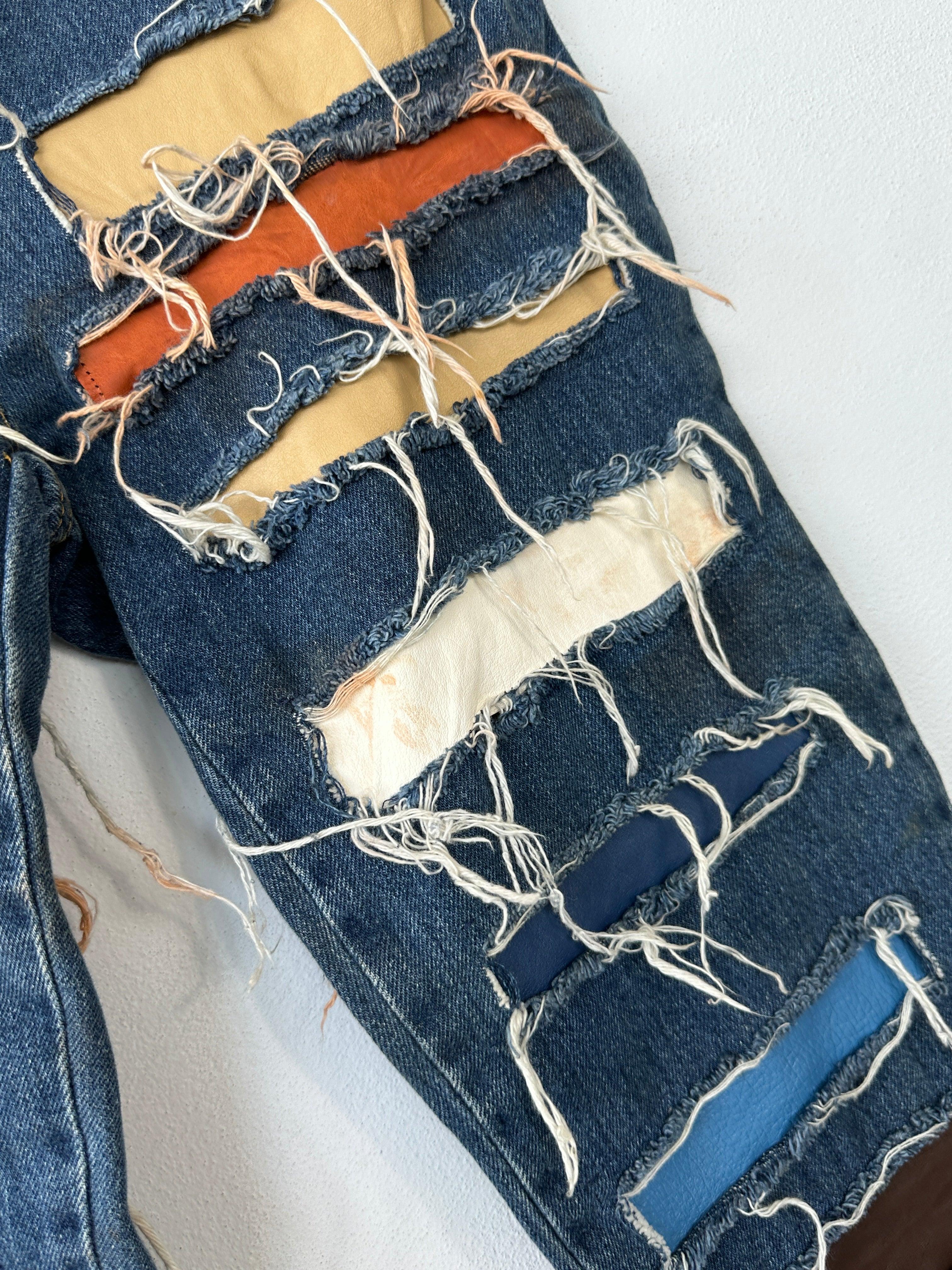 Multicolor Rips Jeans