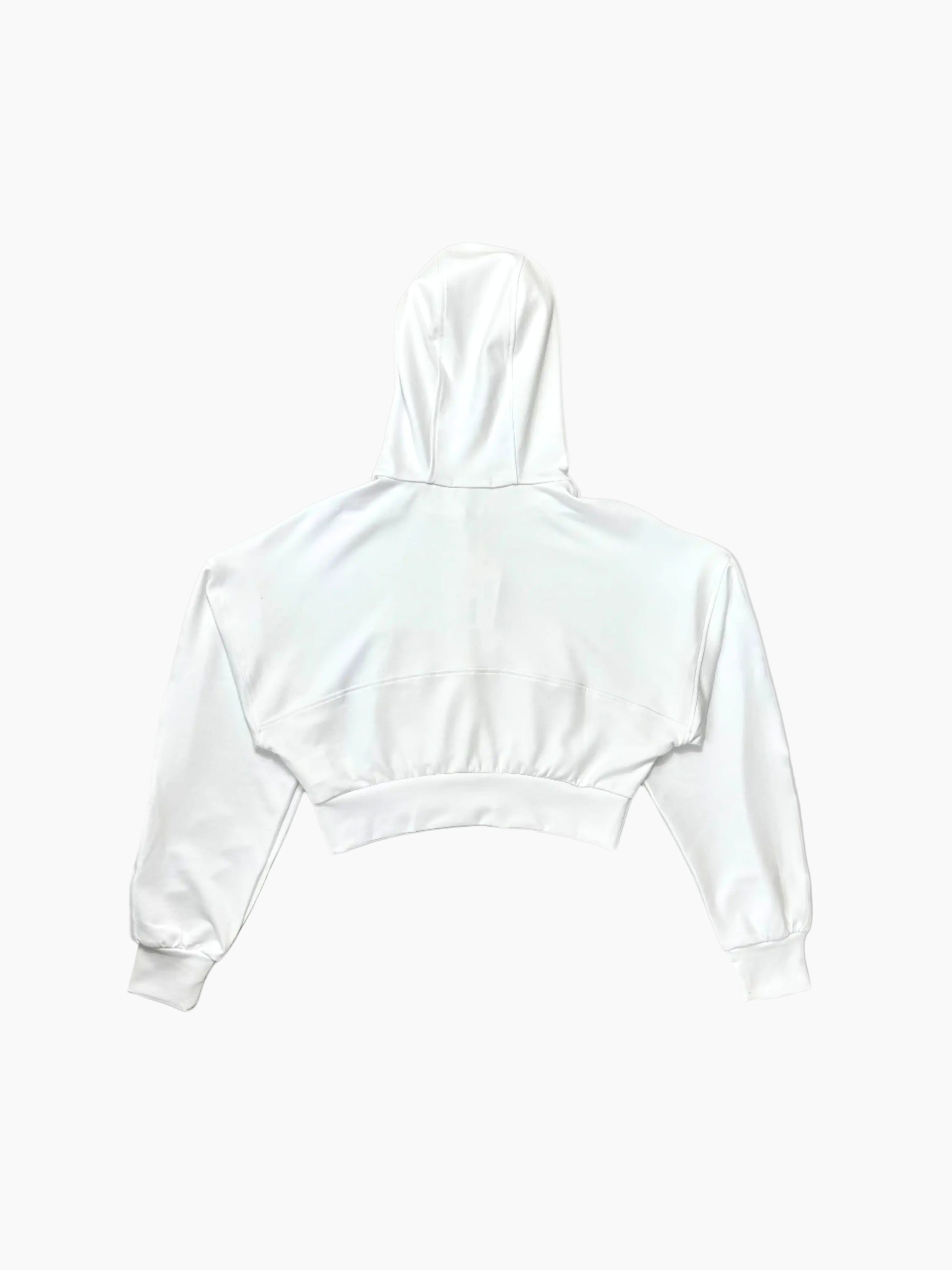 Felpa con Cappuccio Bianca con Zip