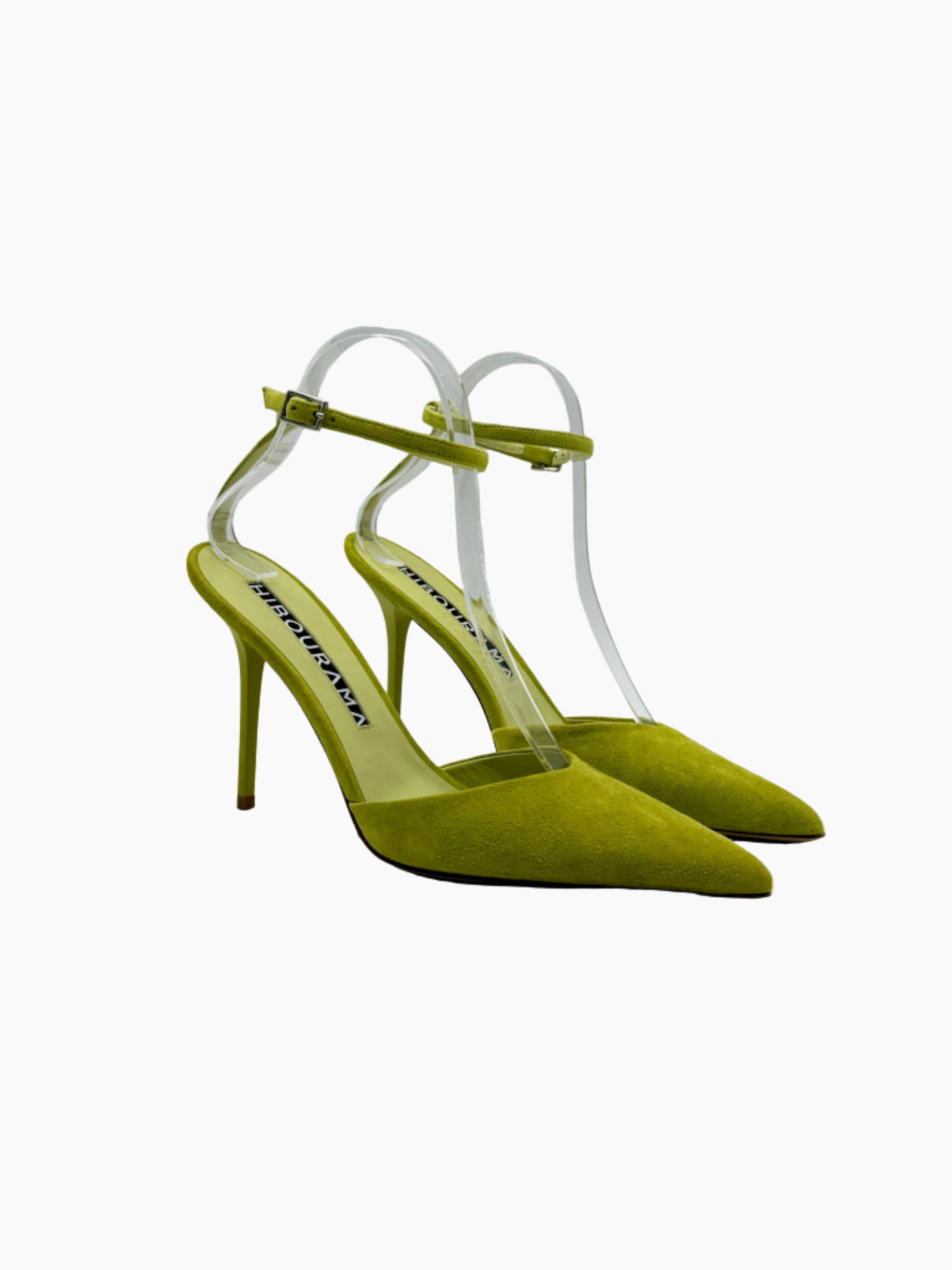 Décolleté Mila In Camoscio Verde Lime