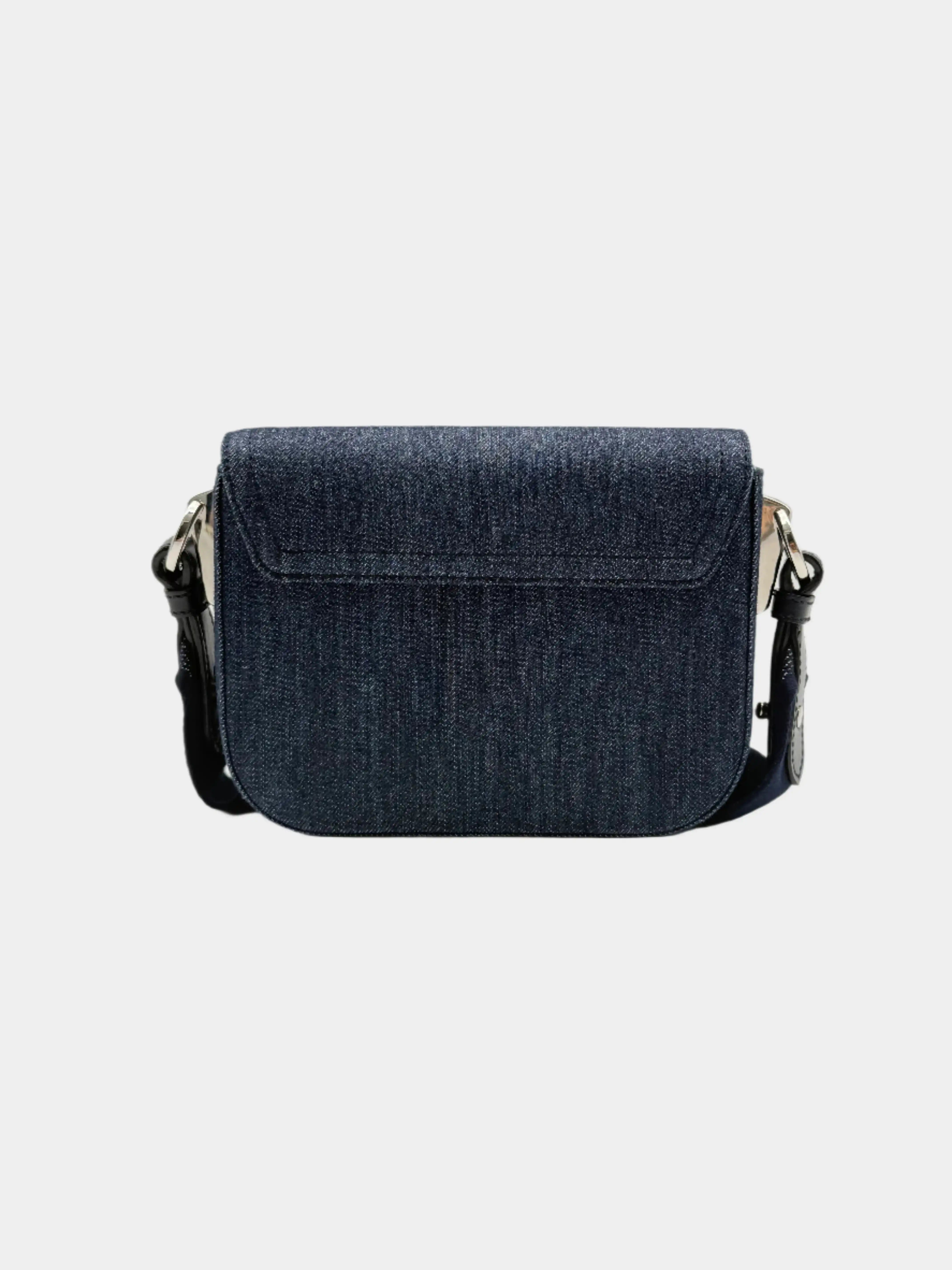 Borsa A Tracolla In Denim Blu