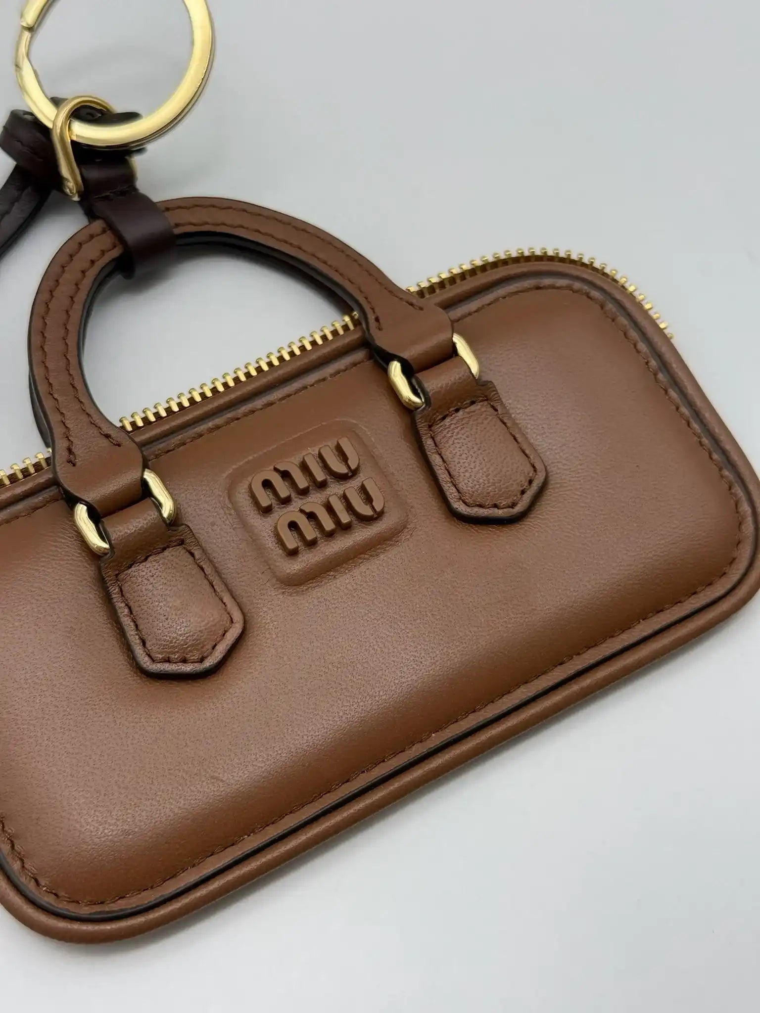Portachiavi Arcadie In Pelle Cognac