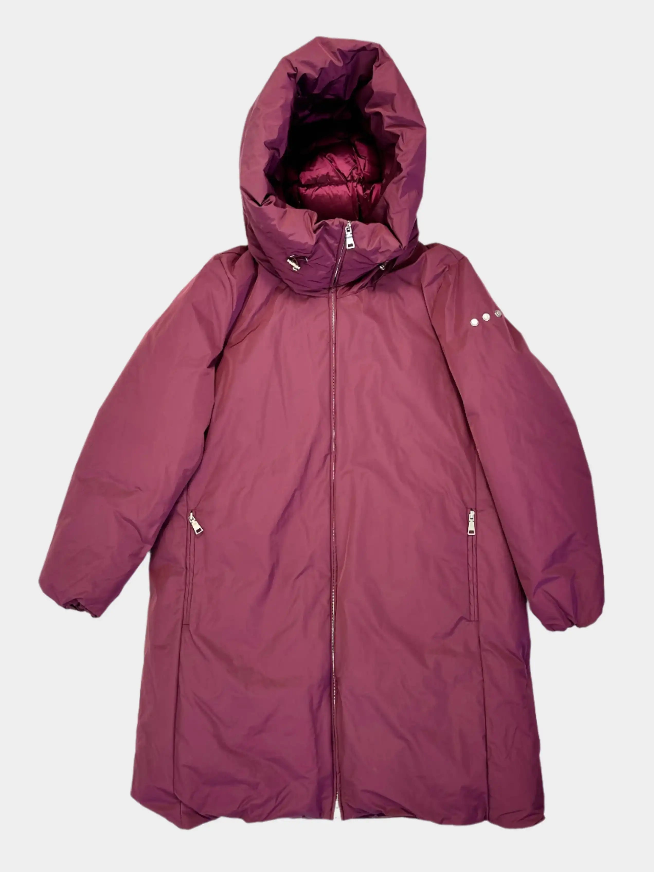 Cappotto bordeaux imbottito