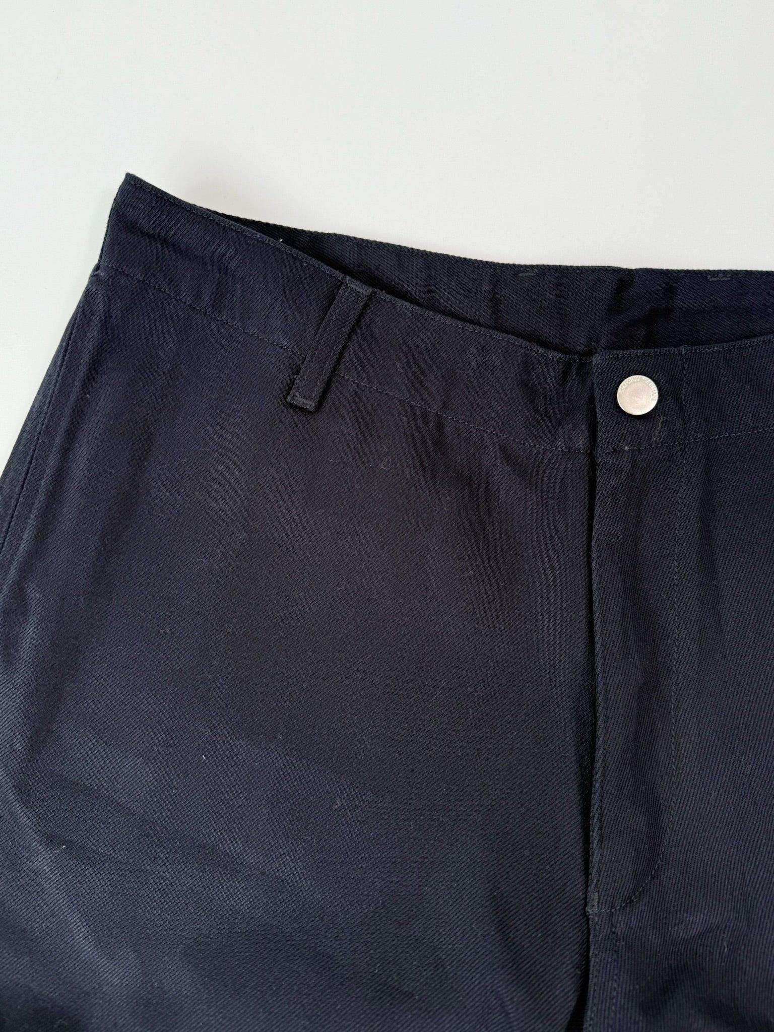 Straight leg midnight blue denim trousers