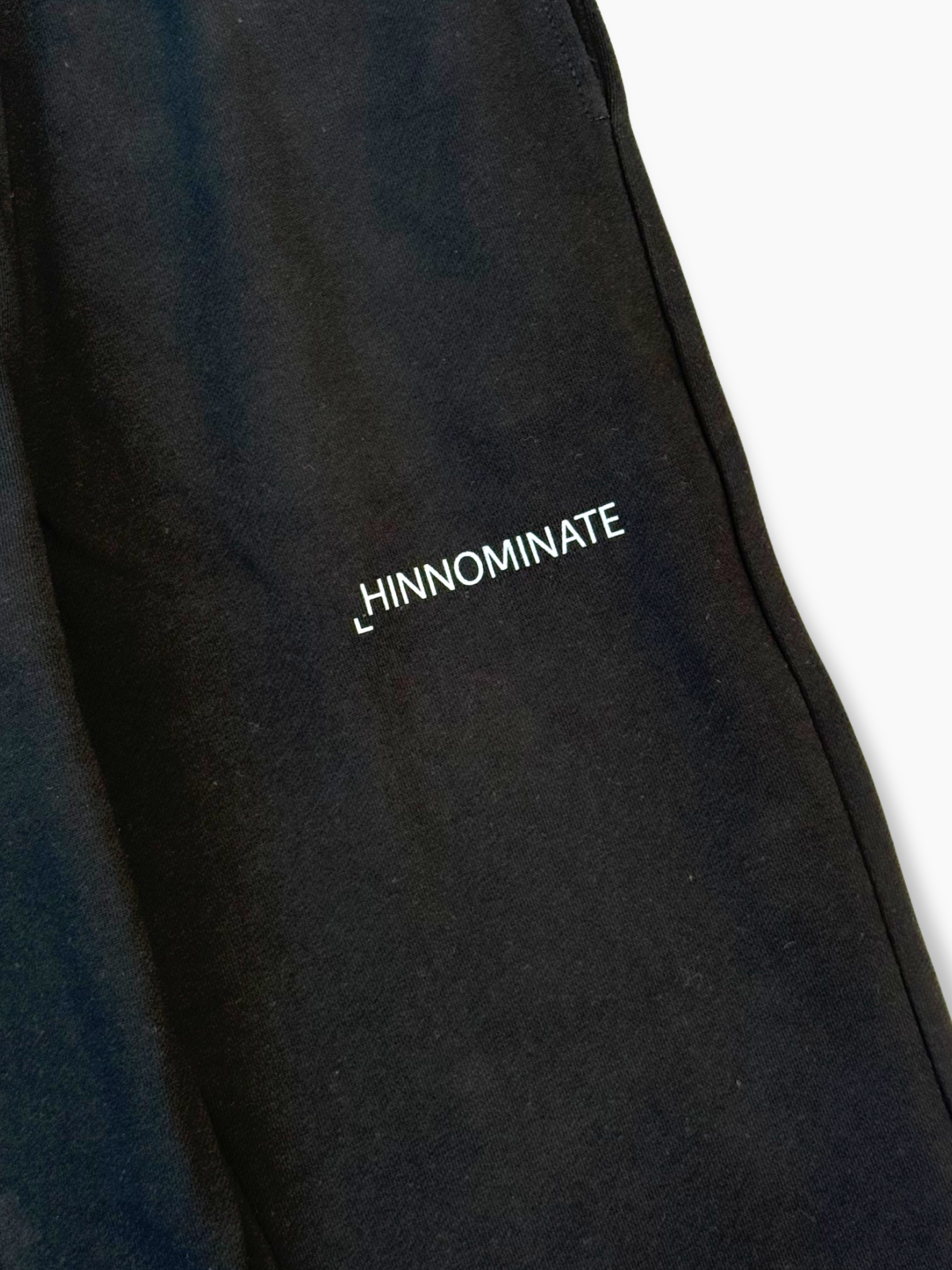 Pantalone Nero Con Stampa Frontale