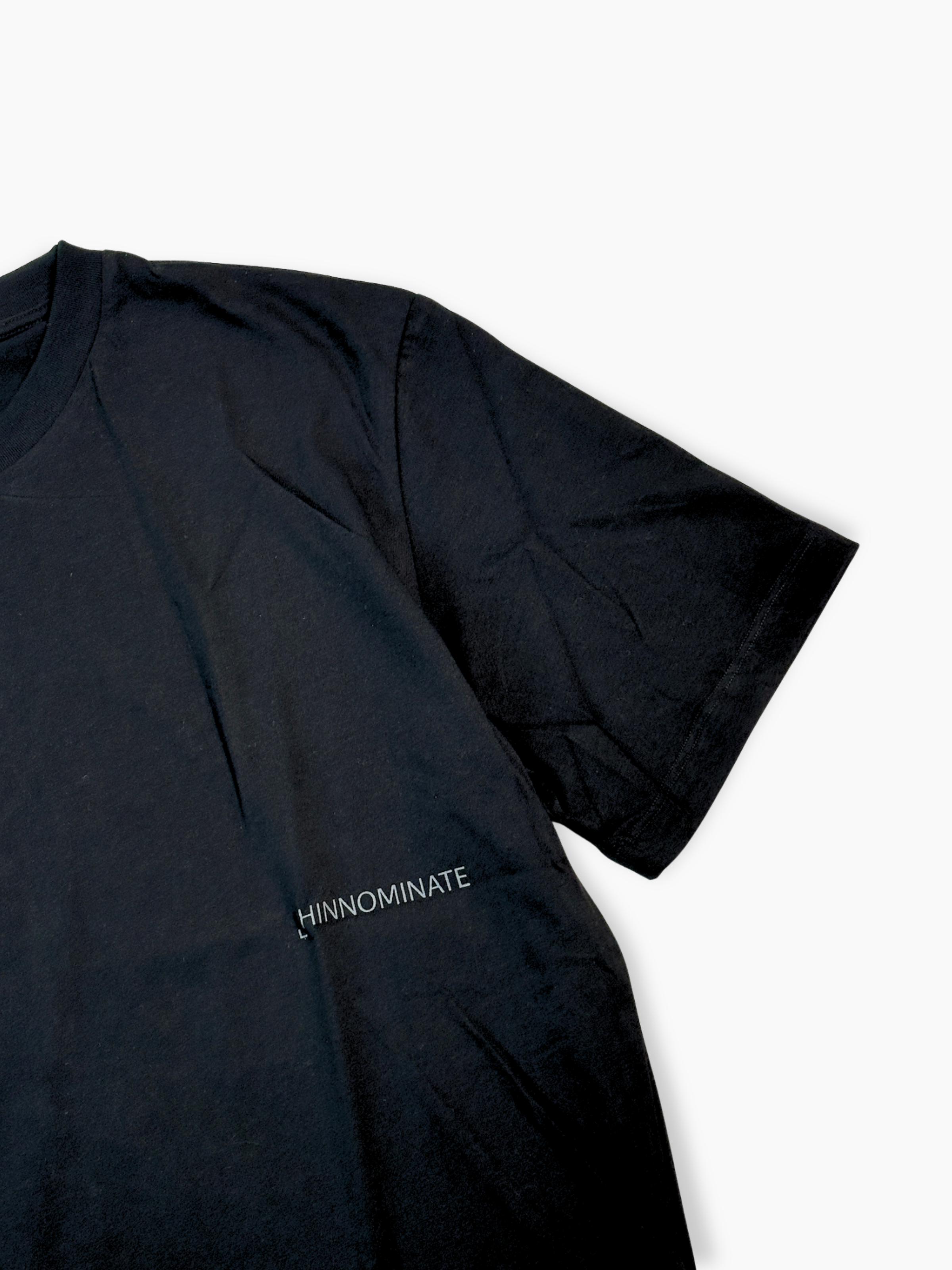 T-shirt Nera In Jersey Con Stampa Frontale