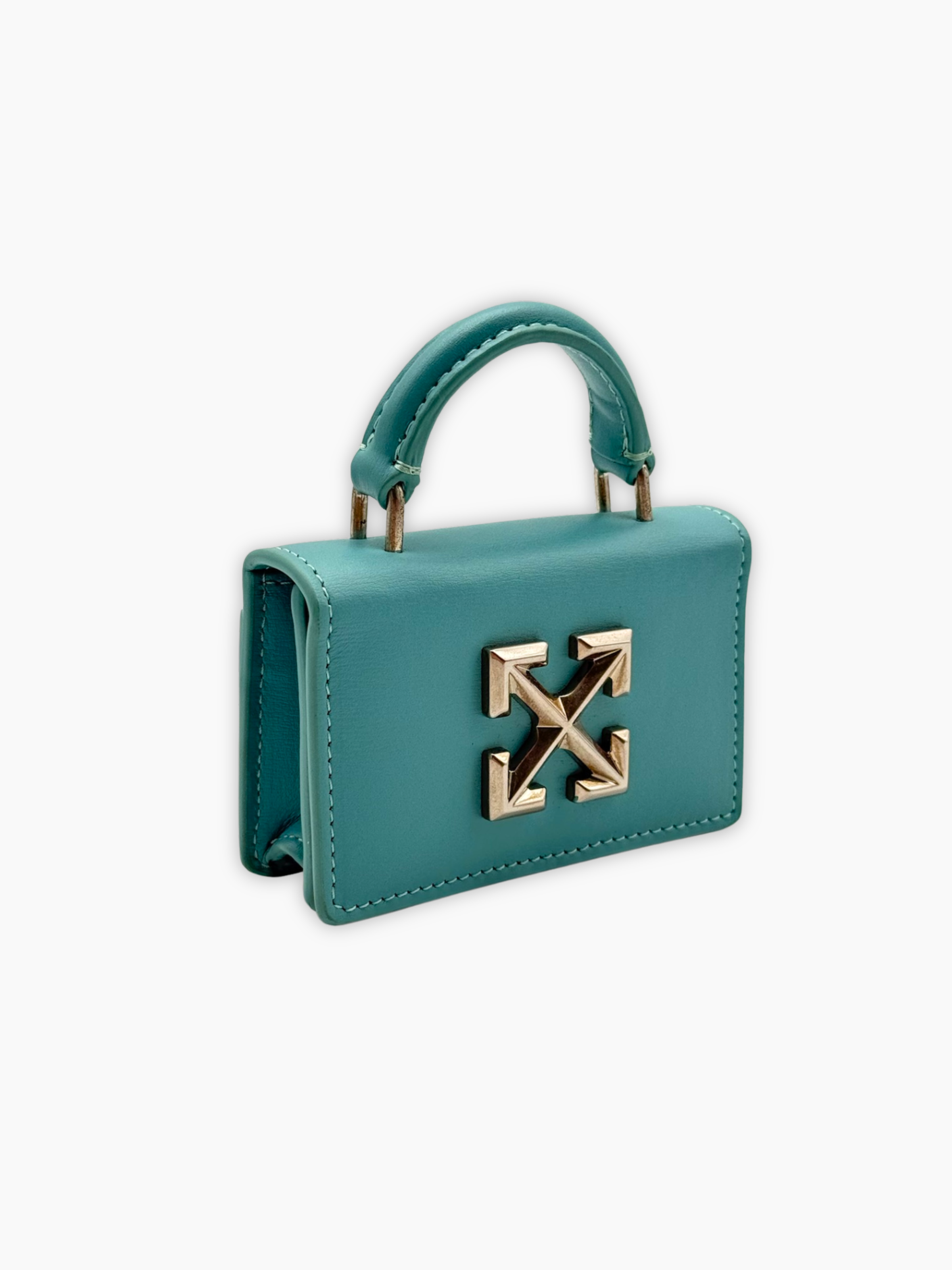Micro Bag Azzurra Jitney Mini In Pelle