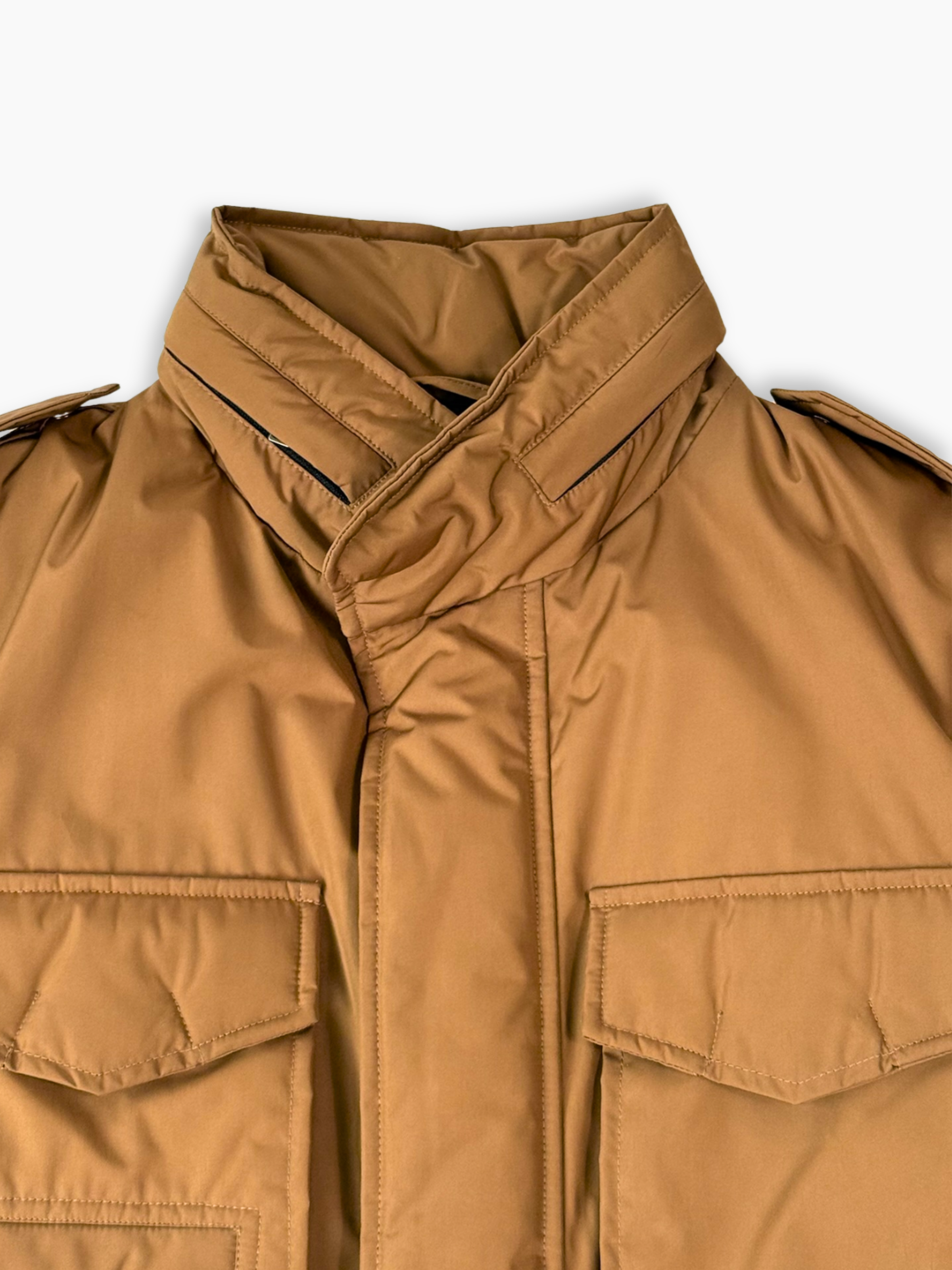 Giubbotto Marrone Con Tasche Utility