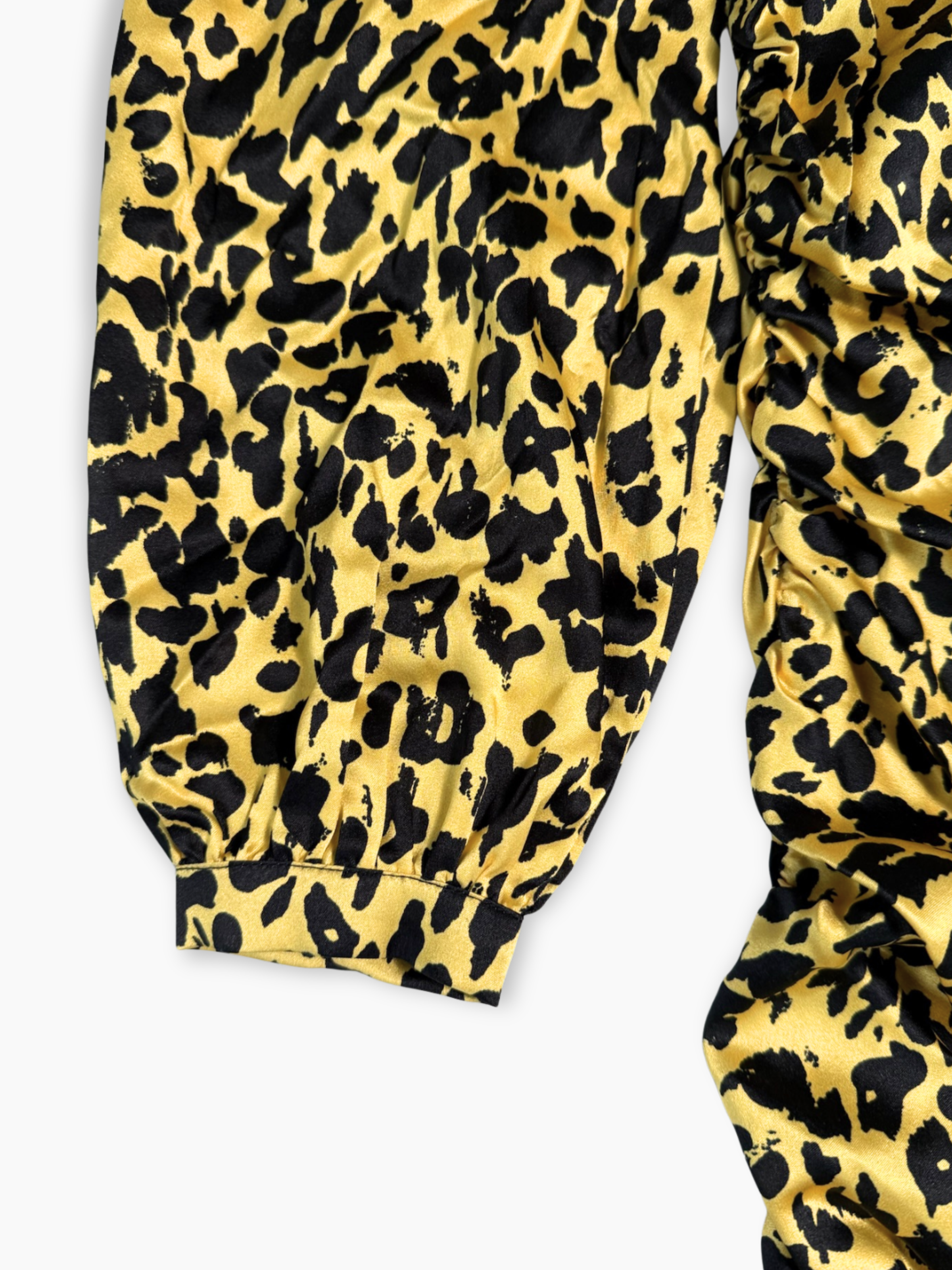 Vestito Giallo Con Stampa Animalier