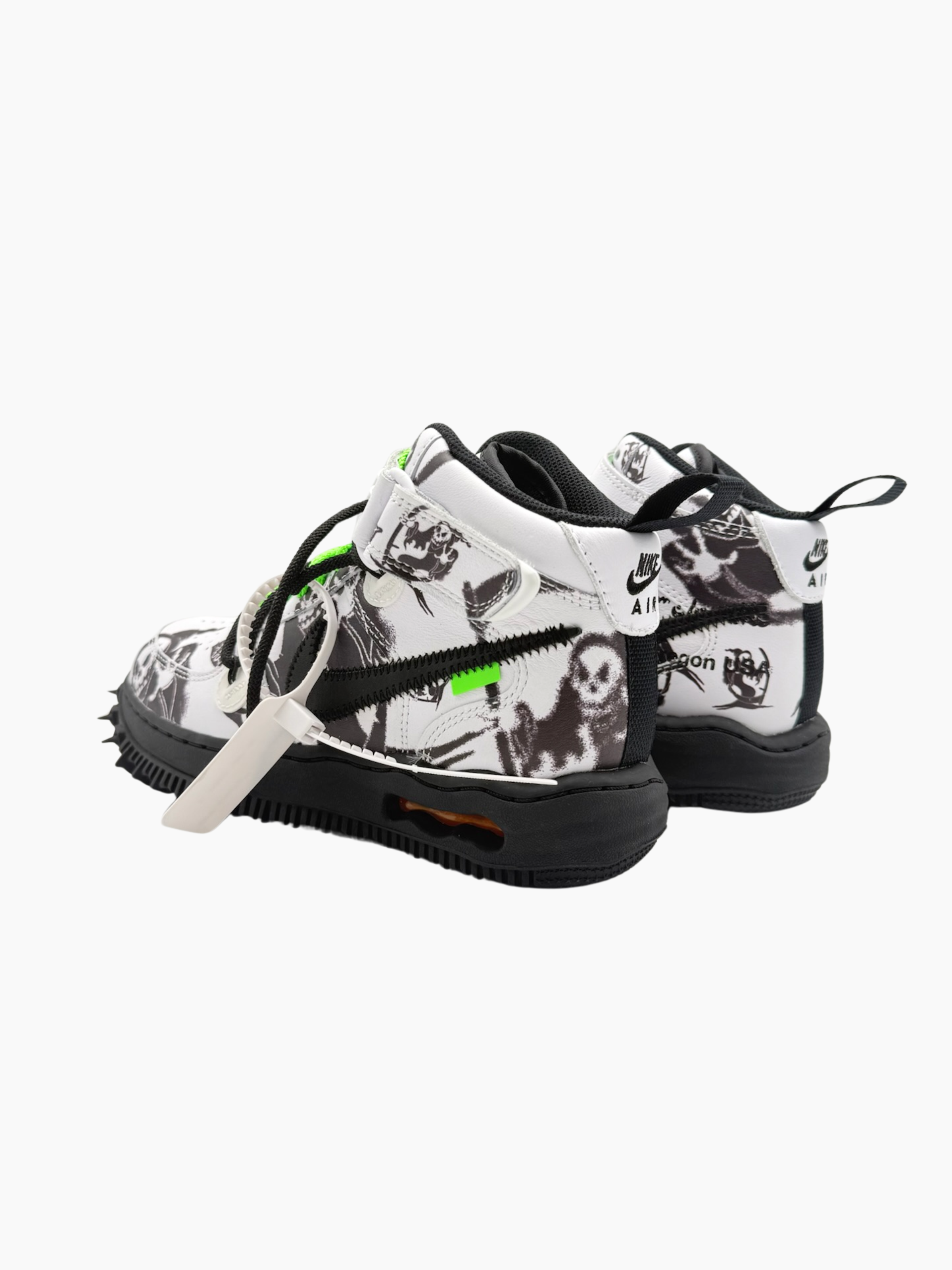 Sneakers Air Force 1 Mid Graffiti Bianche E Nere