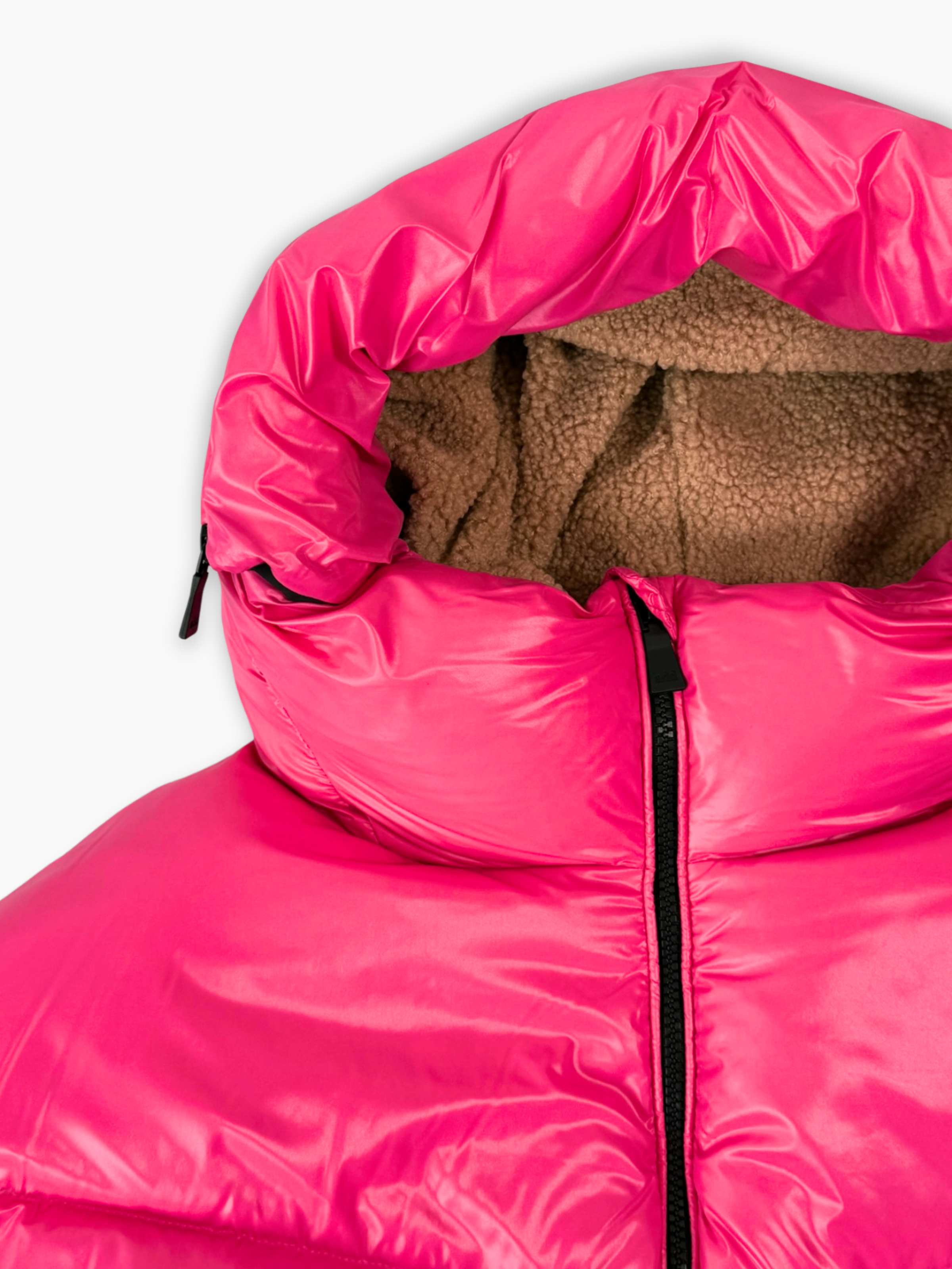 Piumino Corto Fucsia Teddy