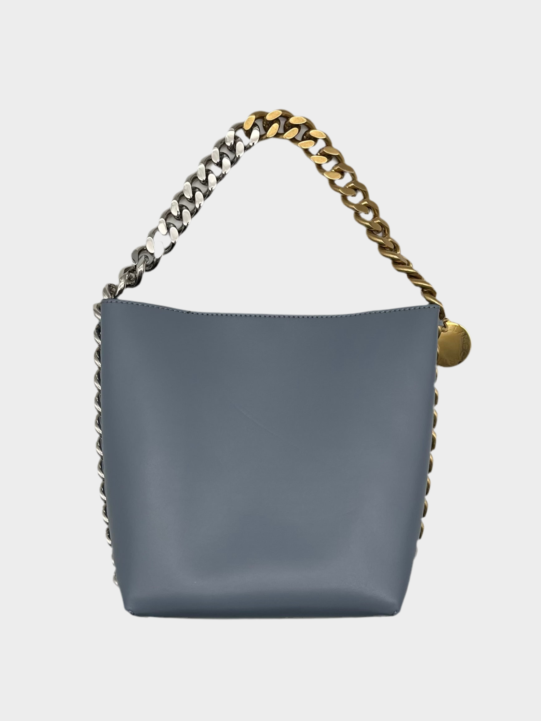 Borsa A Secchiello Frayme Azzurra In Pelle Vegana Con Tracolla