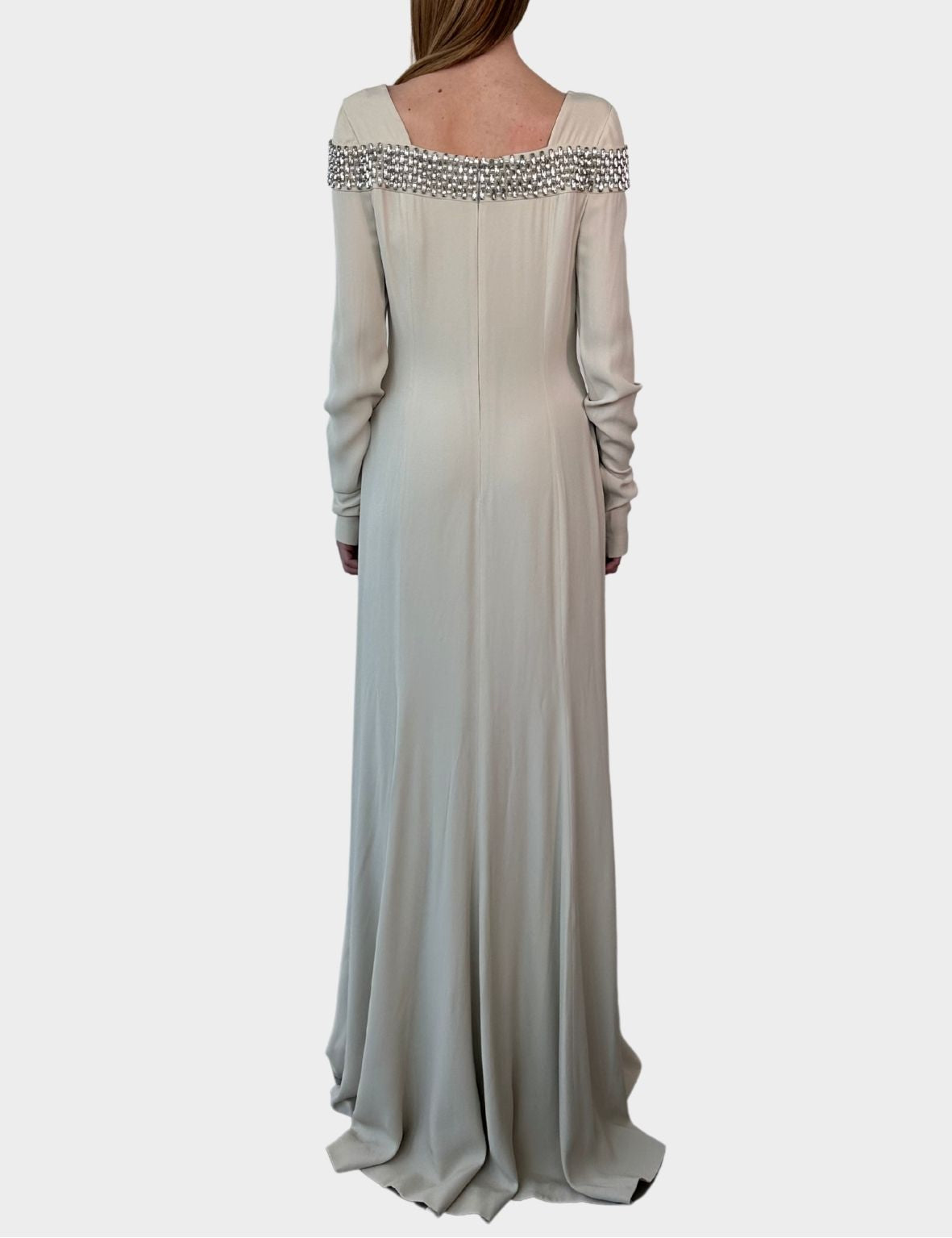 Abito Lungo In Maglia Dust Grey