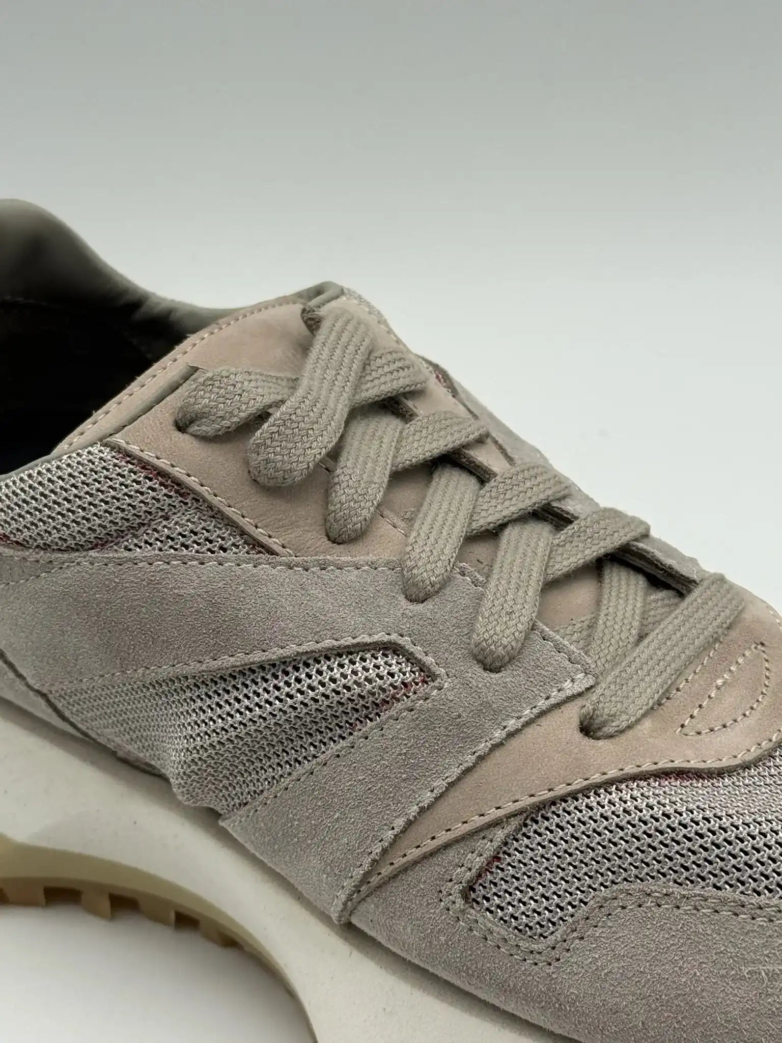 Suede and Mesh Sneakers
