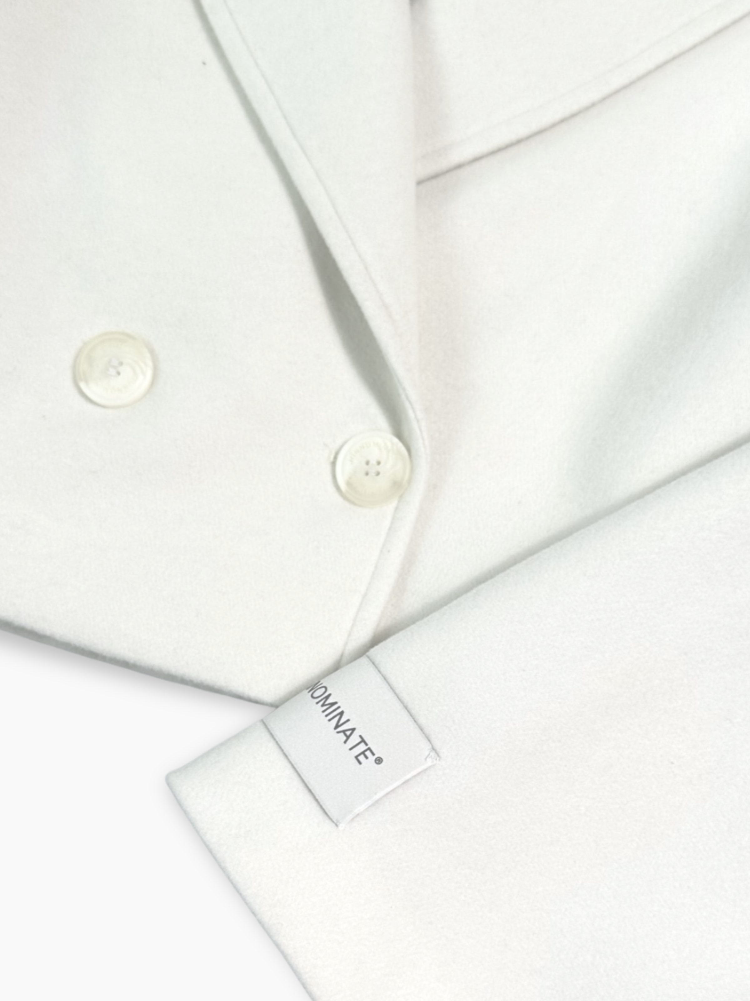 Short White Double-Breasted Jacket