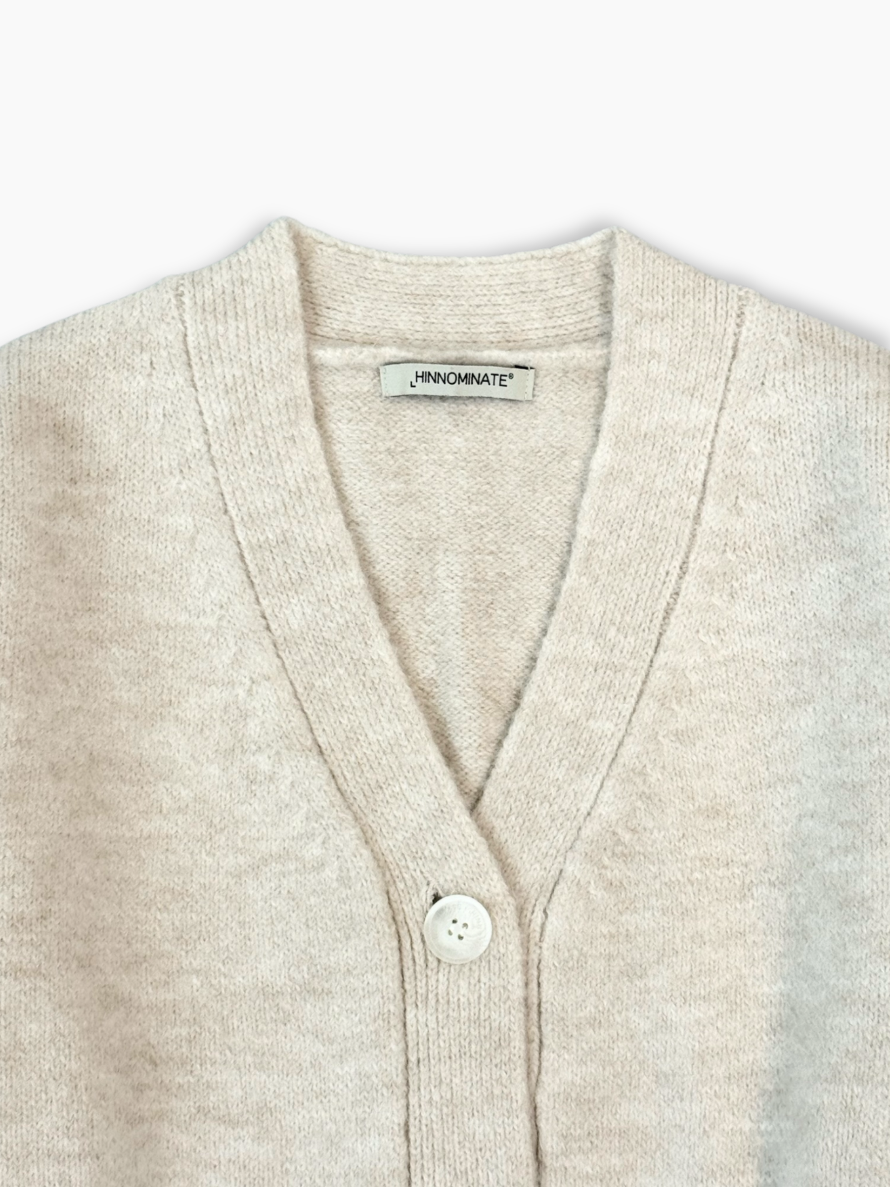 Cardigan Corto Bianco In Maglia