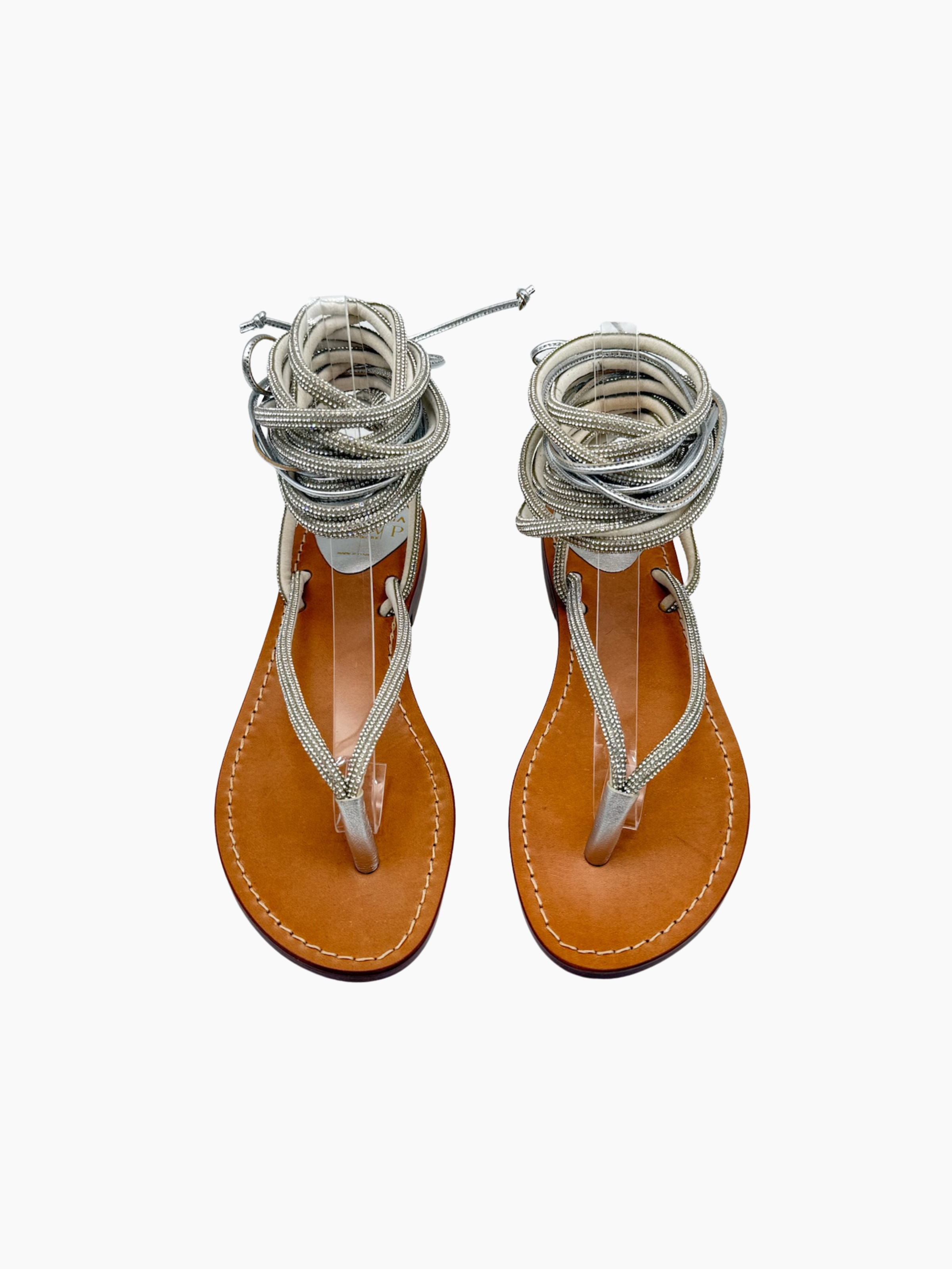 Crystal Silver Sandals