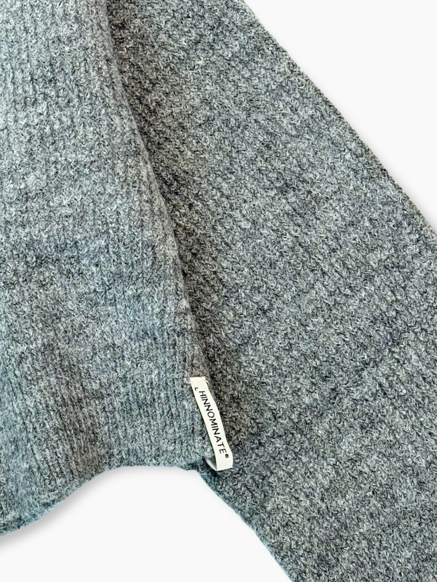 Maglia Grigia Rasata A Collo Alto