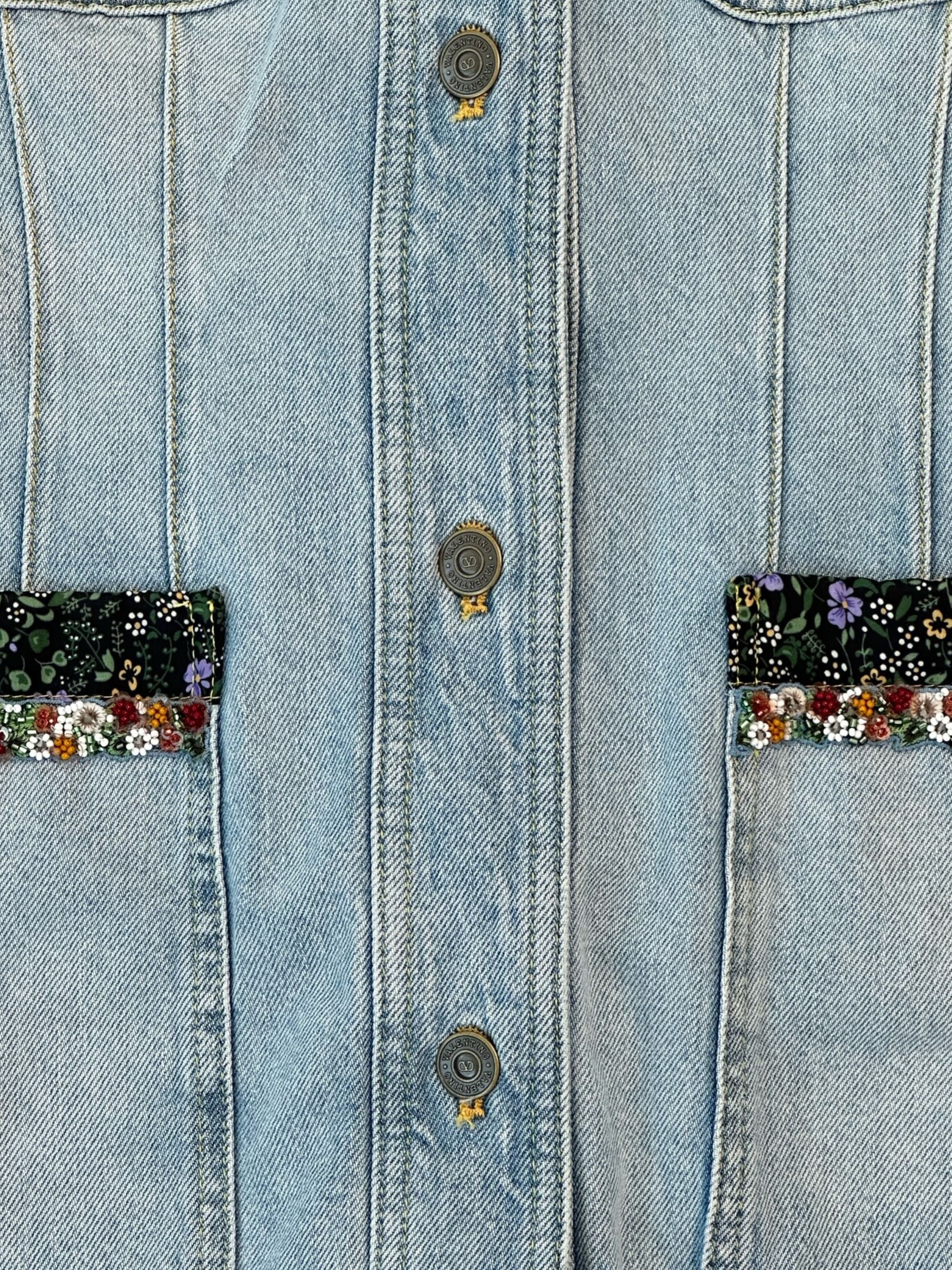Denim Jacket With Embroidered Details