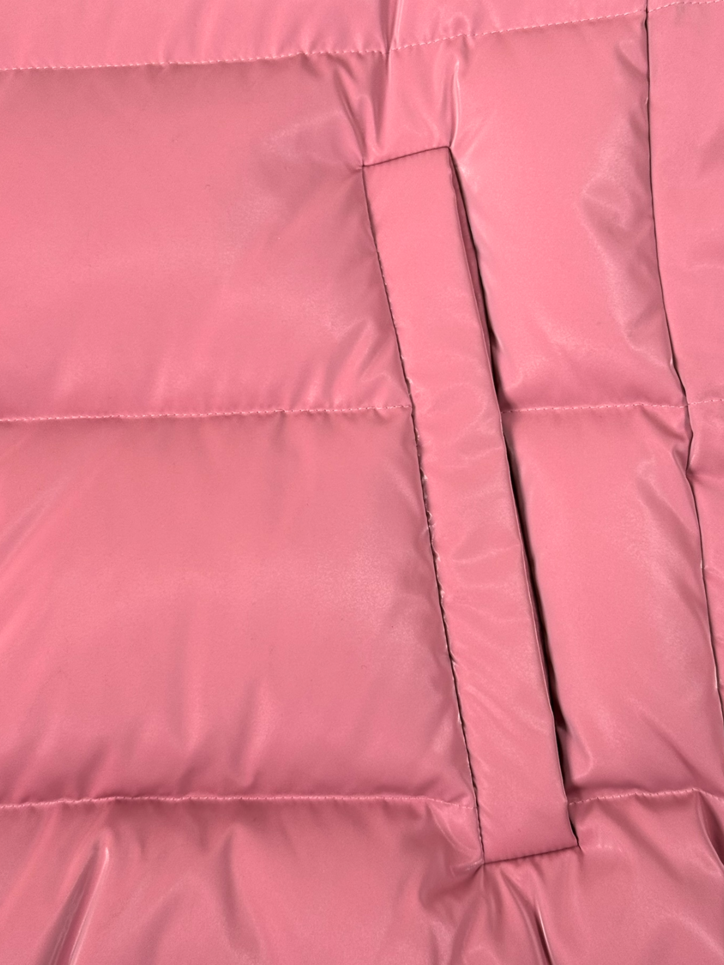 Piumino Rosa Cipria con Zip Frontale