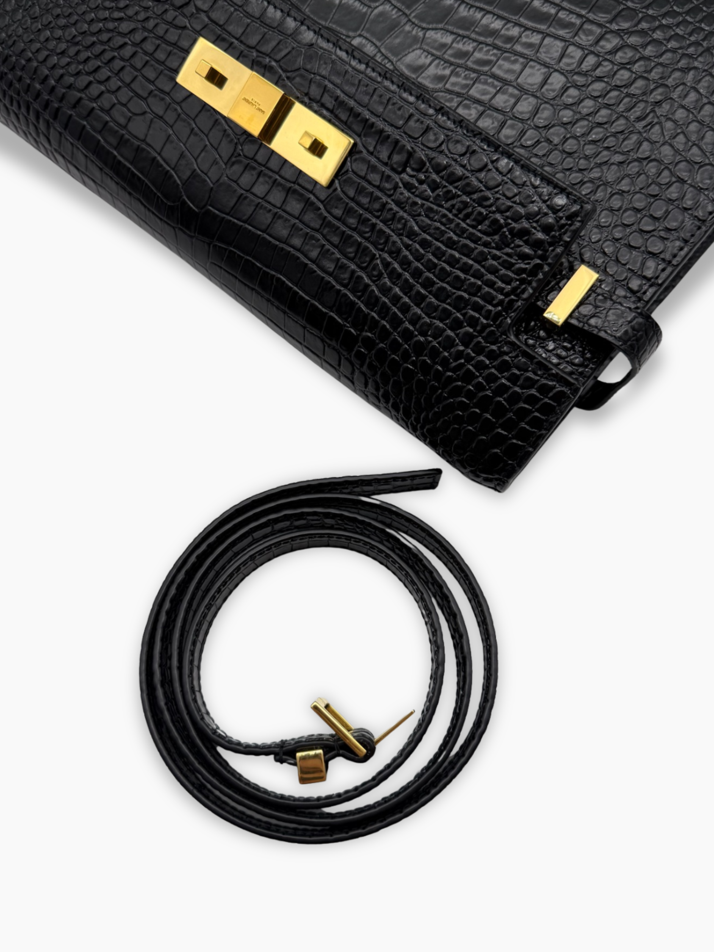 Borsa Manhattan In Pelle Nera Cocco