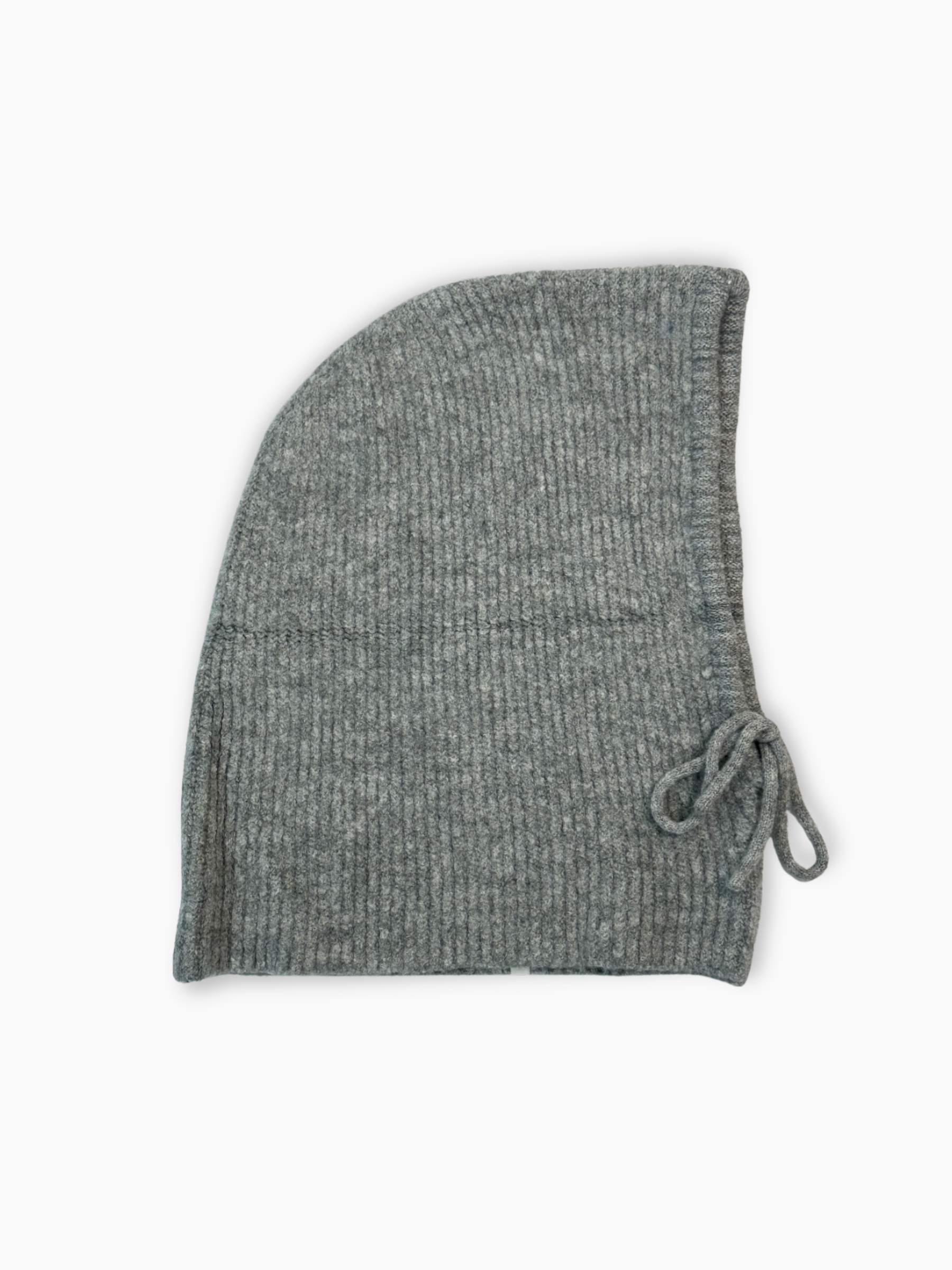 Melange Grey Acrylic Knit Balaclava