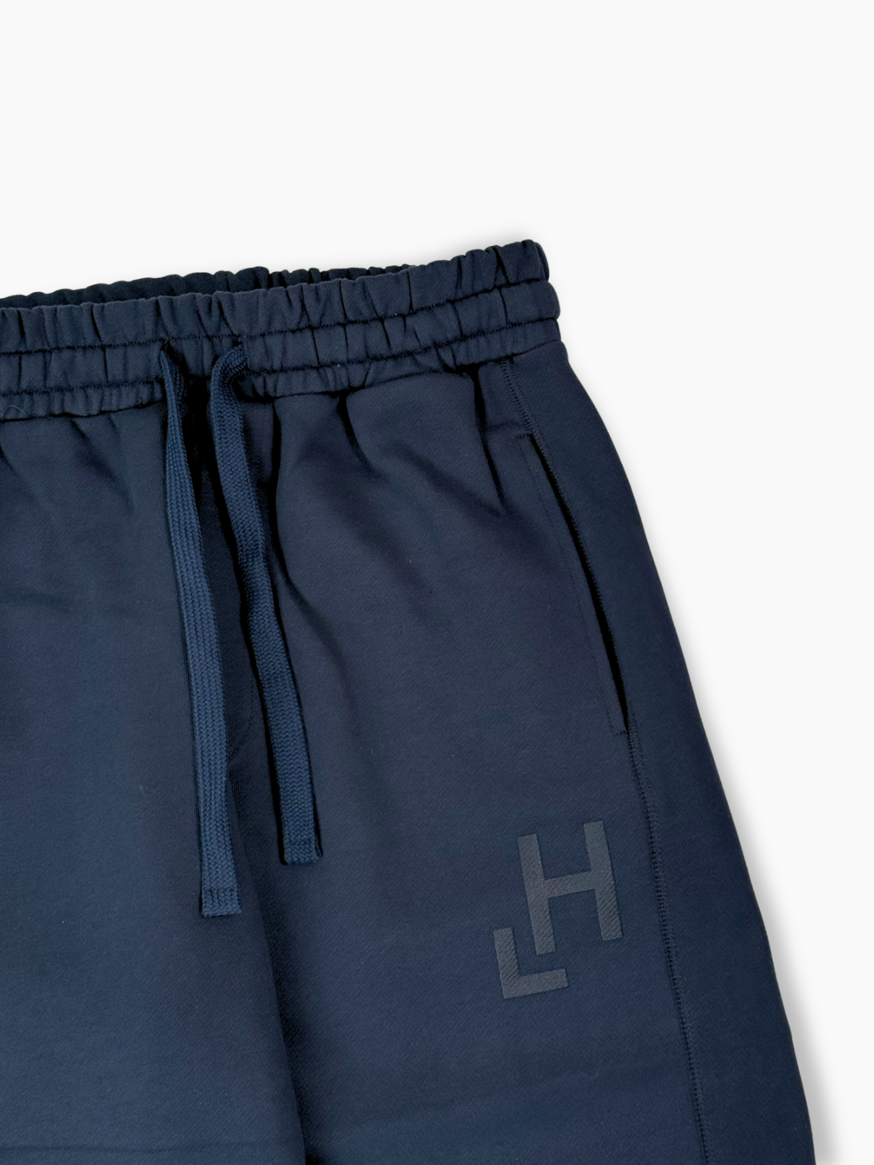 Pantaloni Blu In Felpa Con Doppie Cuciture