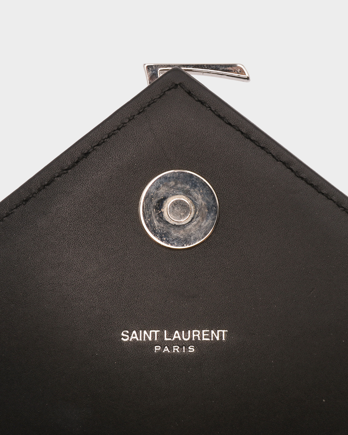Borsa In Pelle Chevron Con Logo YSL Argento