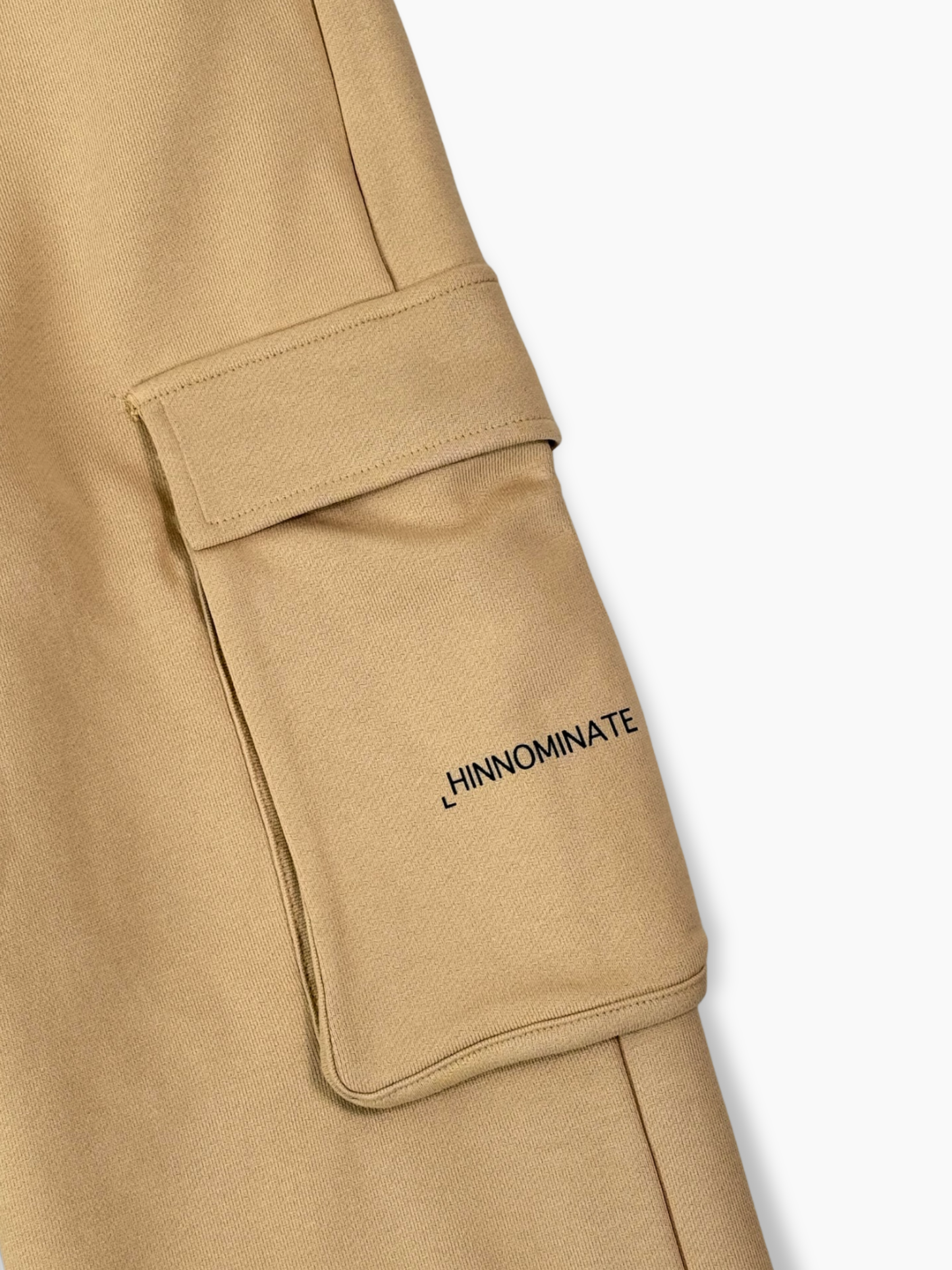 Pantaloni Nocciola Con Tasconi Laterali E Stampa