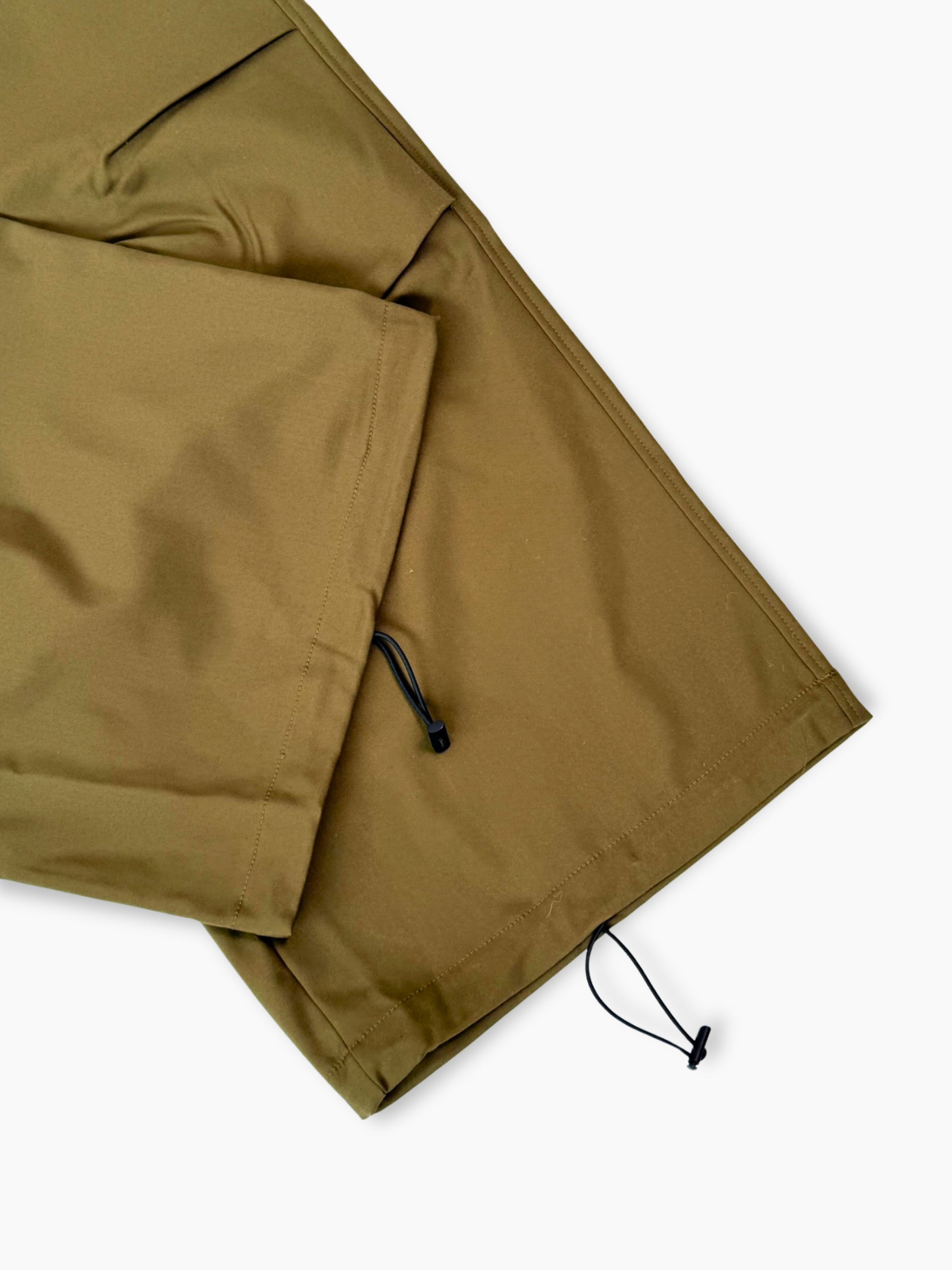 Sage Nylon Trousers with Elastic