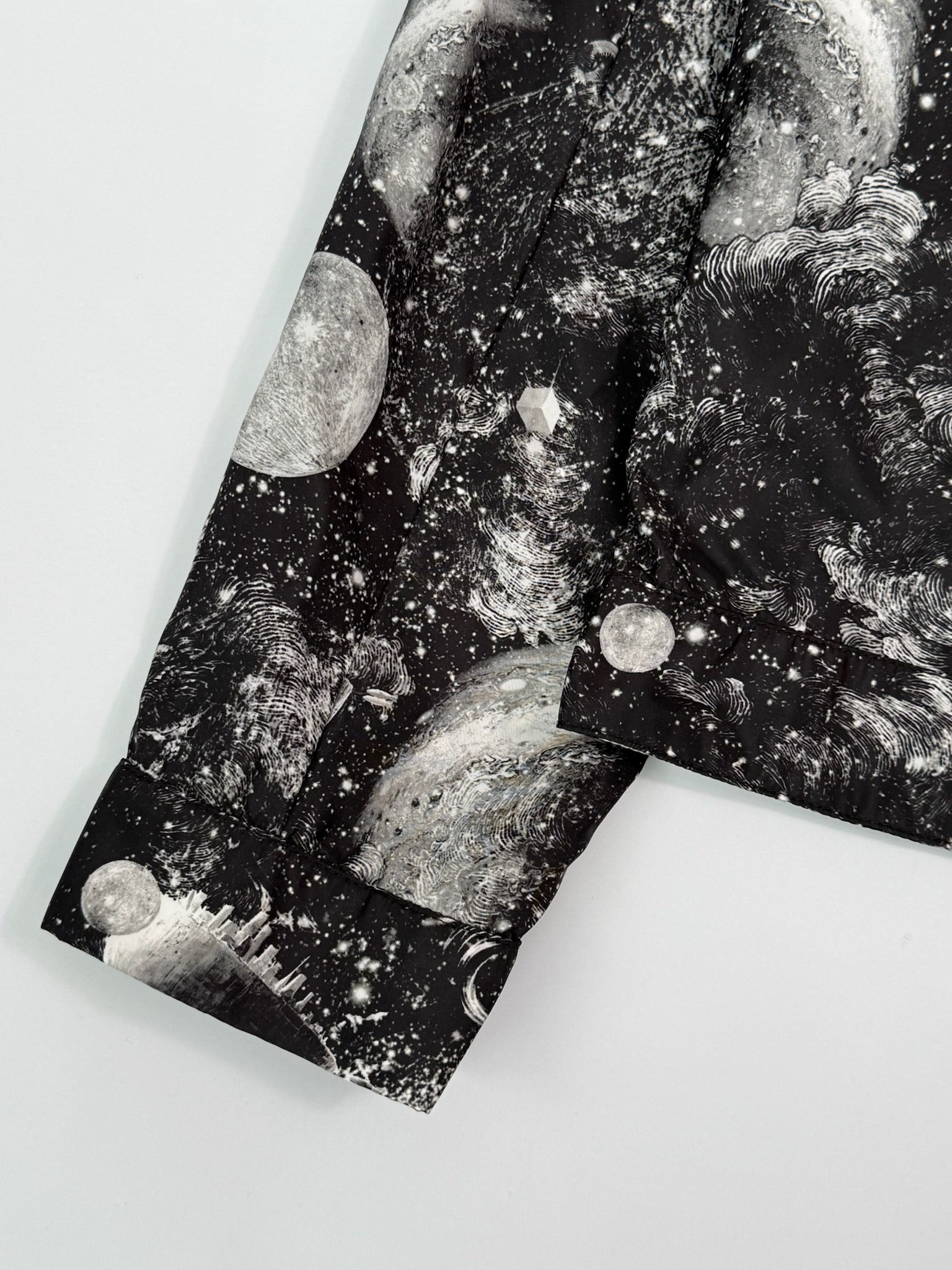 Lightweight Waterproof Jacket With Hood And Galactic Print