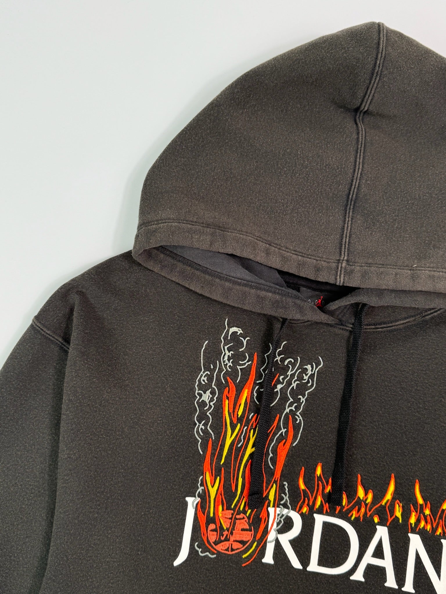 Felpa Cactus Jack MJ Nera Con Grafica Fiamme Jordan