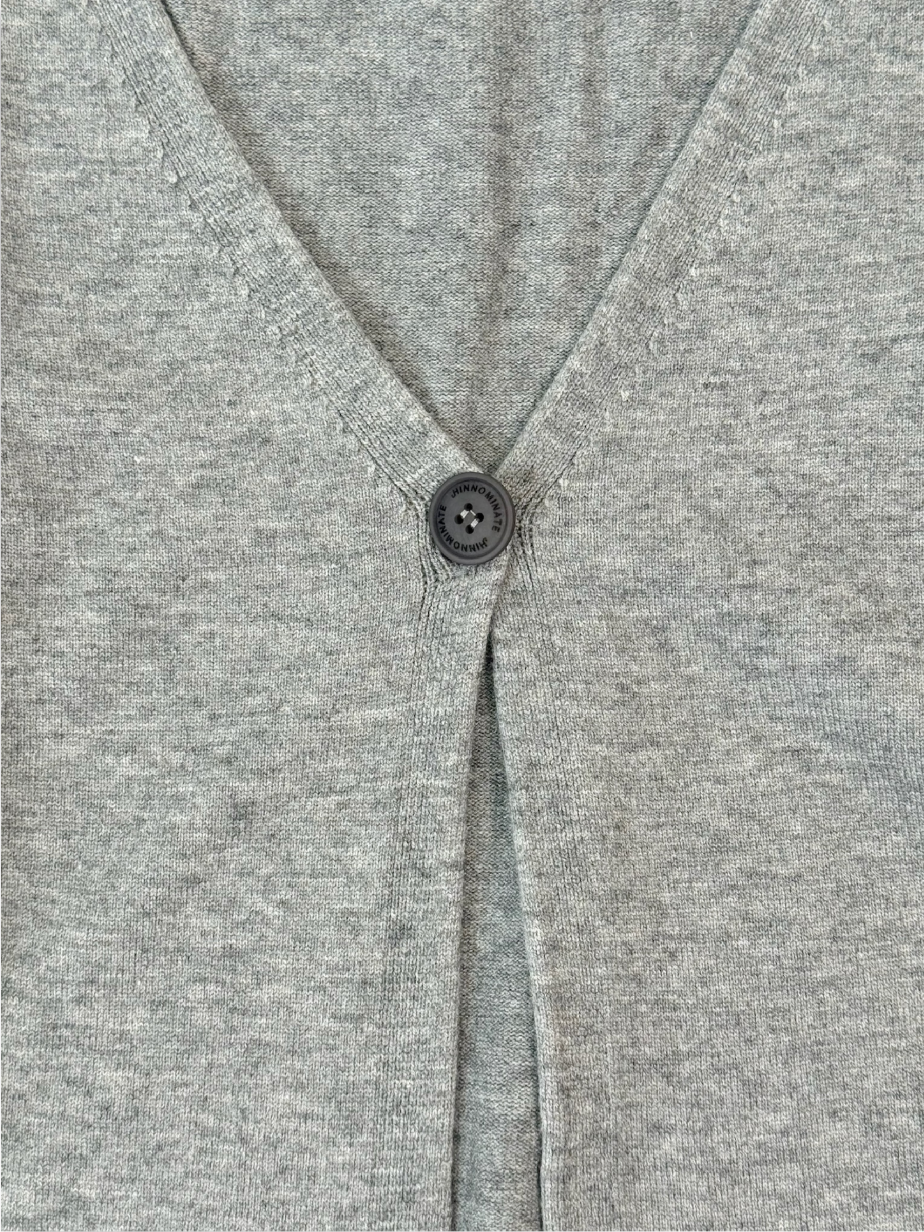 Cardigan Lungo Grigio Melange In Viscosa