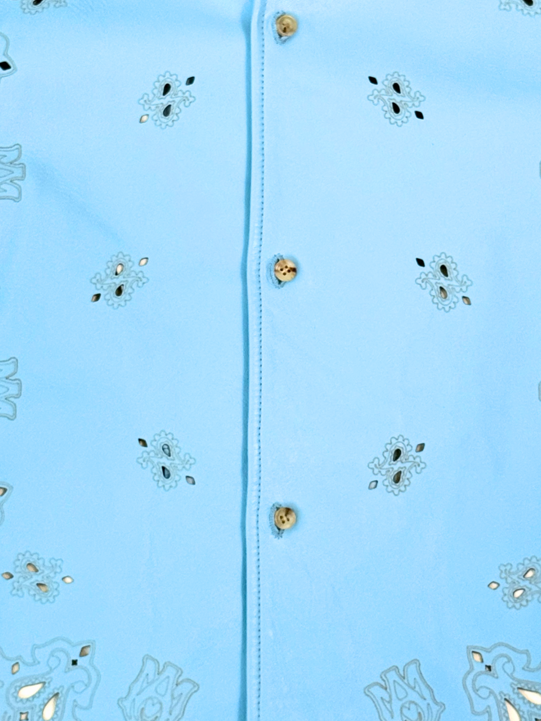 Camicia Azzurra In Pelle