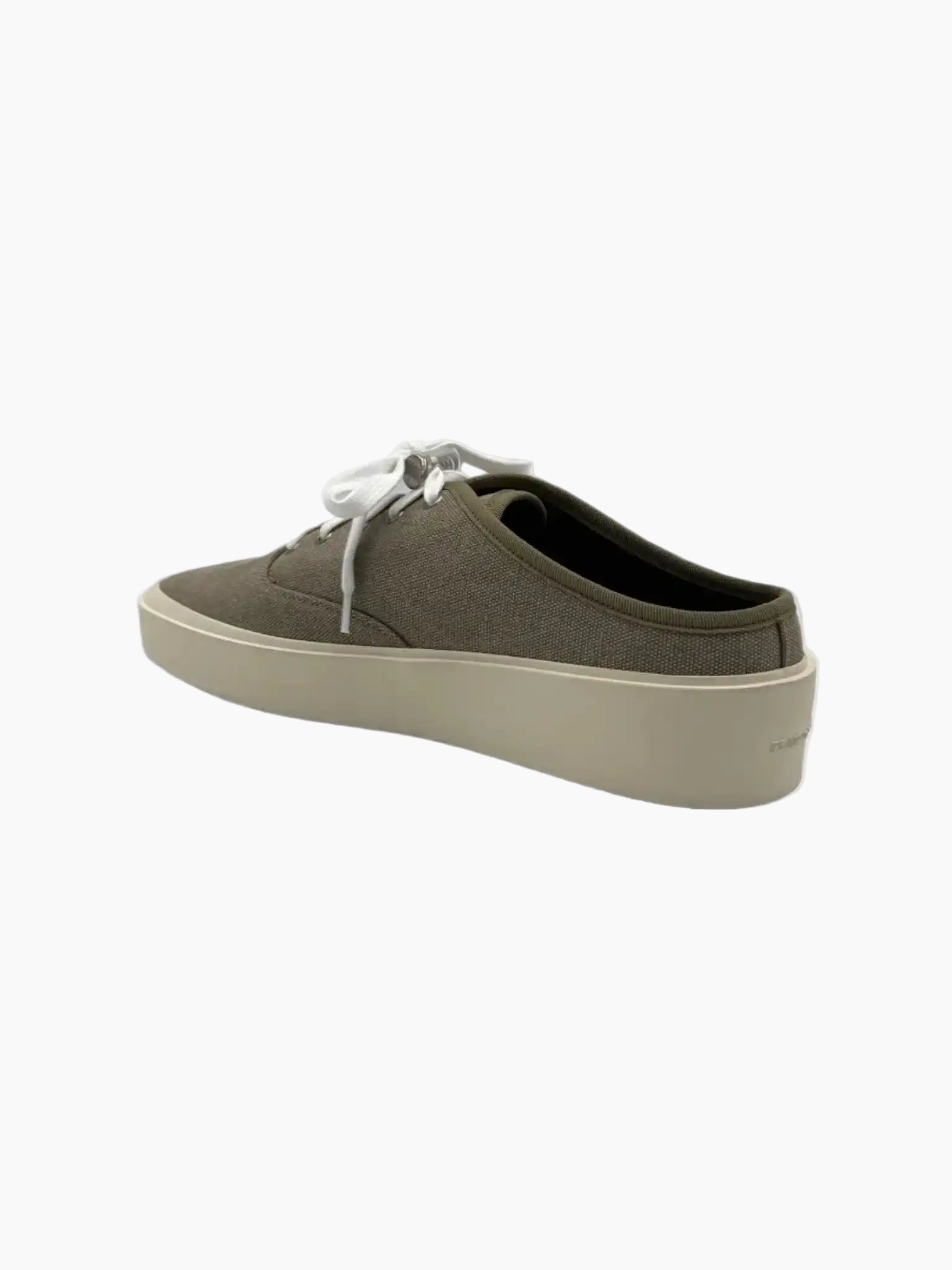 Taupe Low-Top Canvas Sneakers Shoes