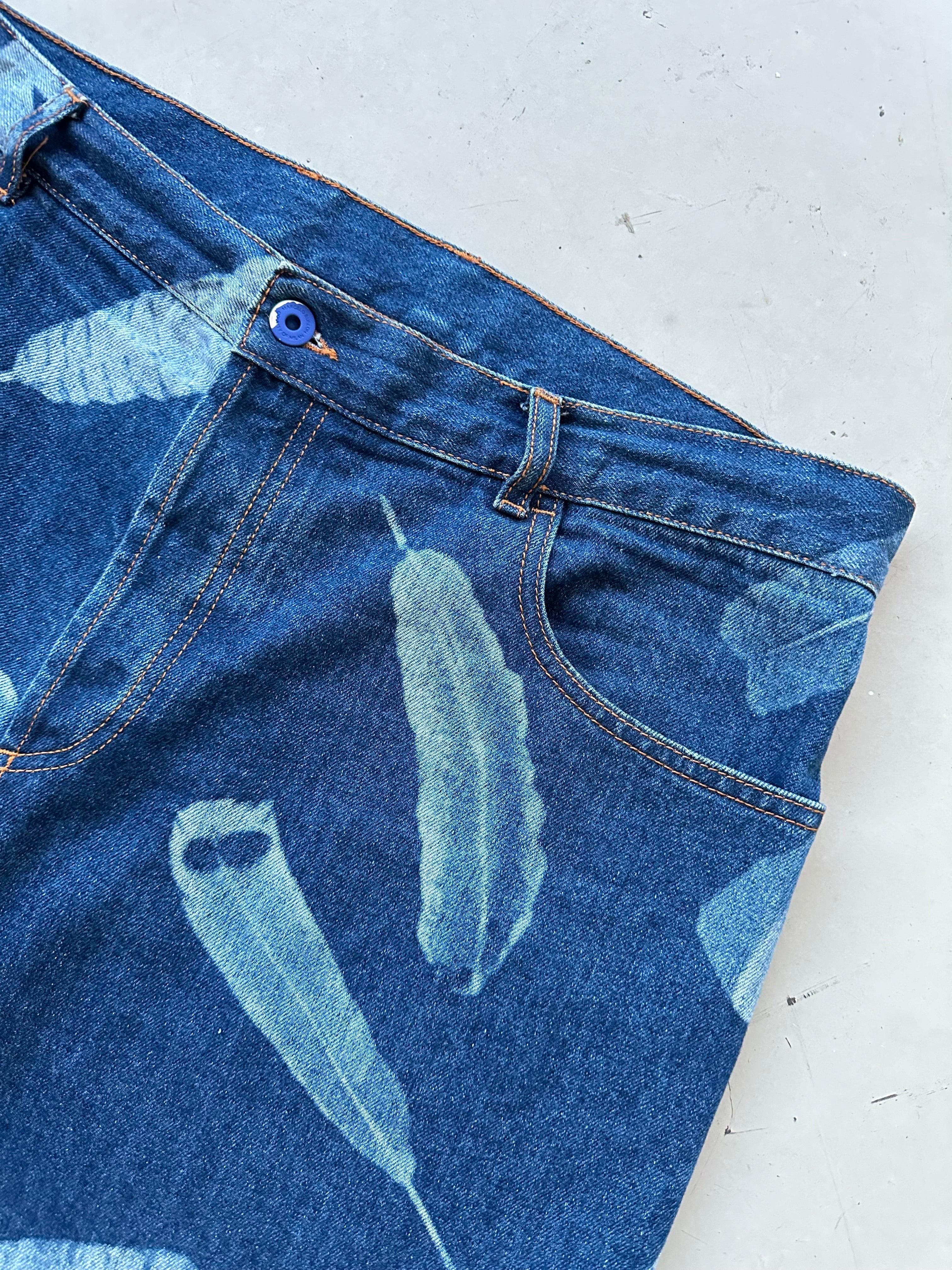 Feather Pattern Jeans