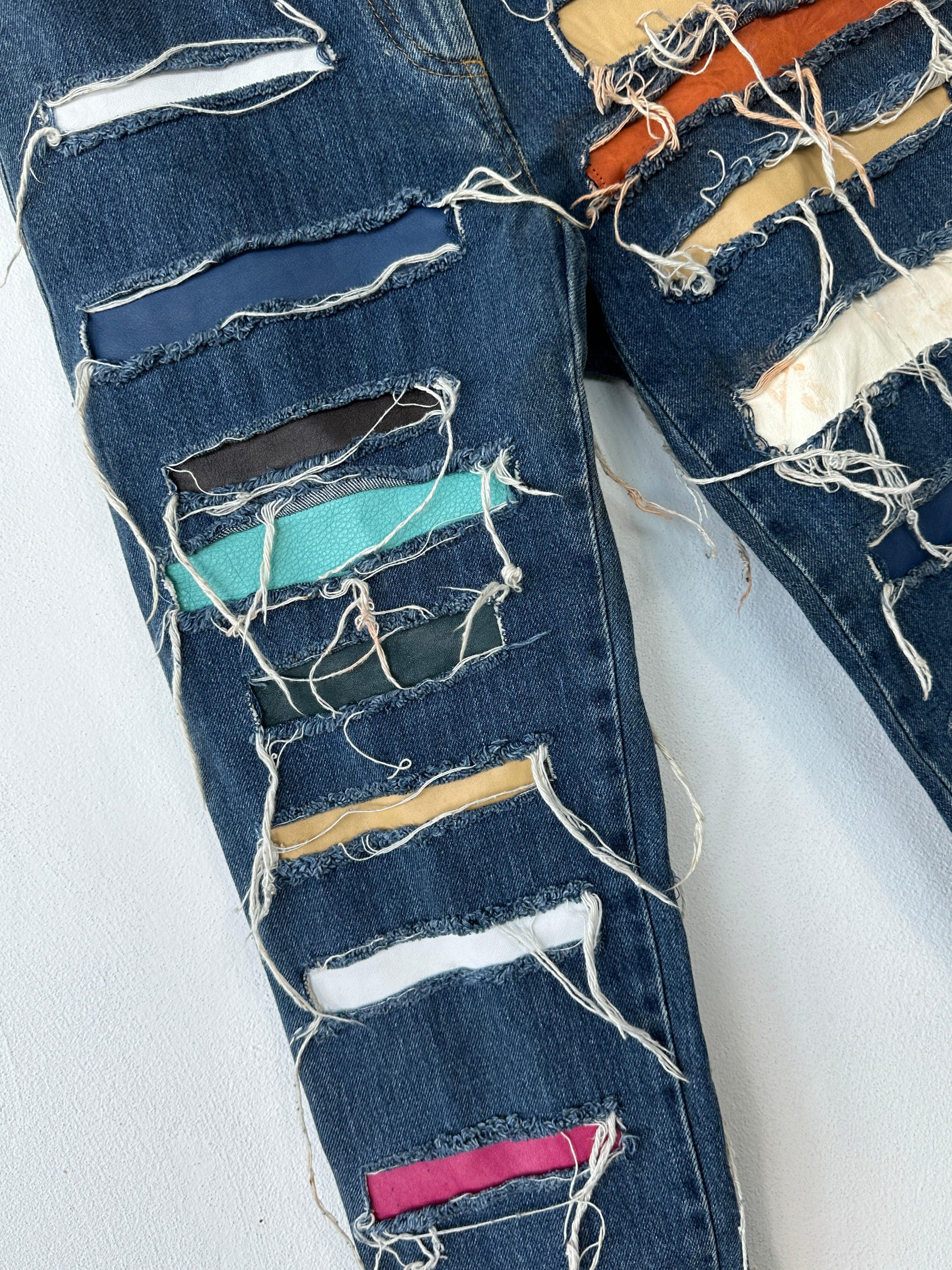 Multicolor Rips Jeans