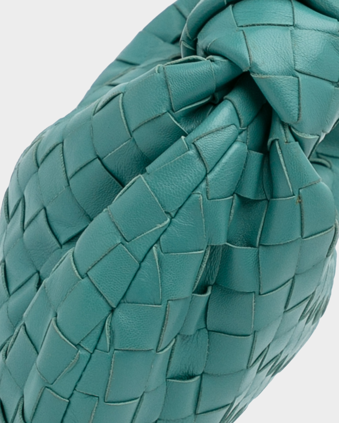 Borsa Jodie Mini In Pelle Intrecciata Verde Acqua