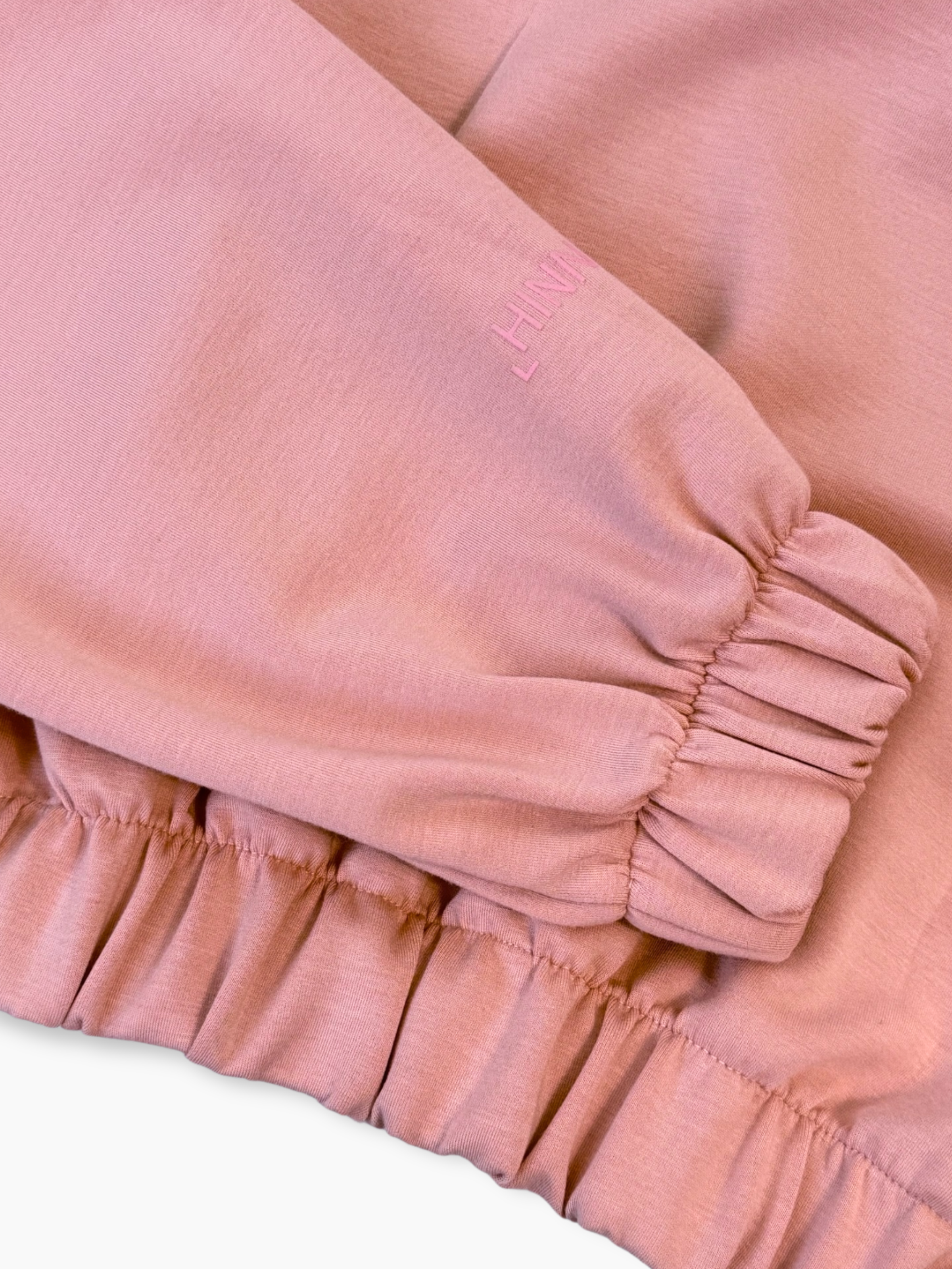 Felpa Rosa Con Zip E Cappuccio