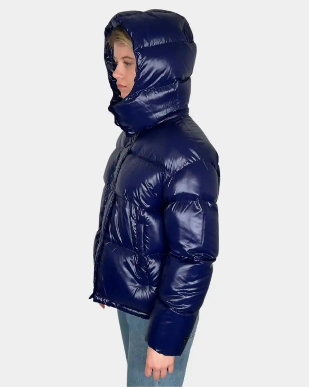 Piumino da donna blu scuro